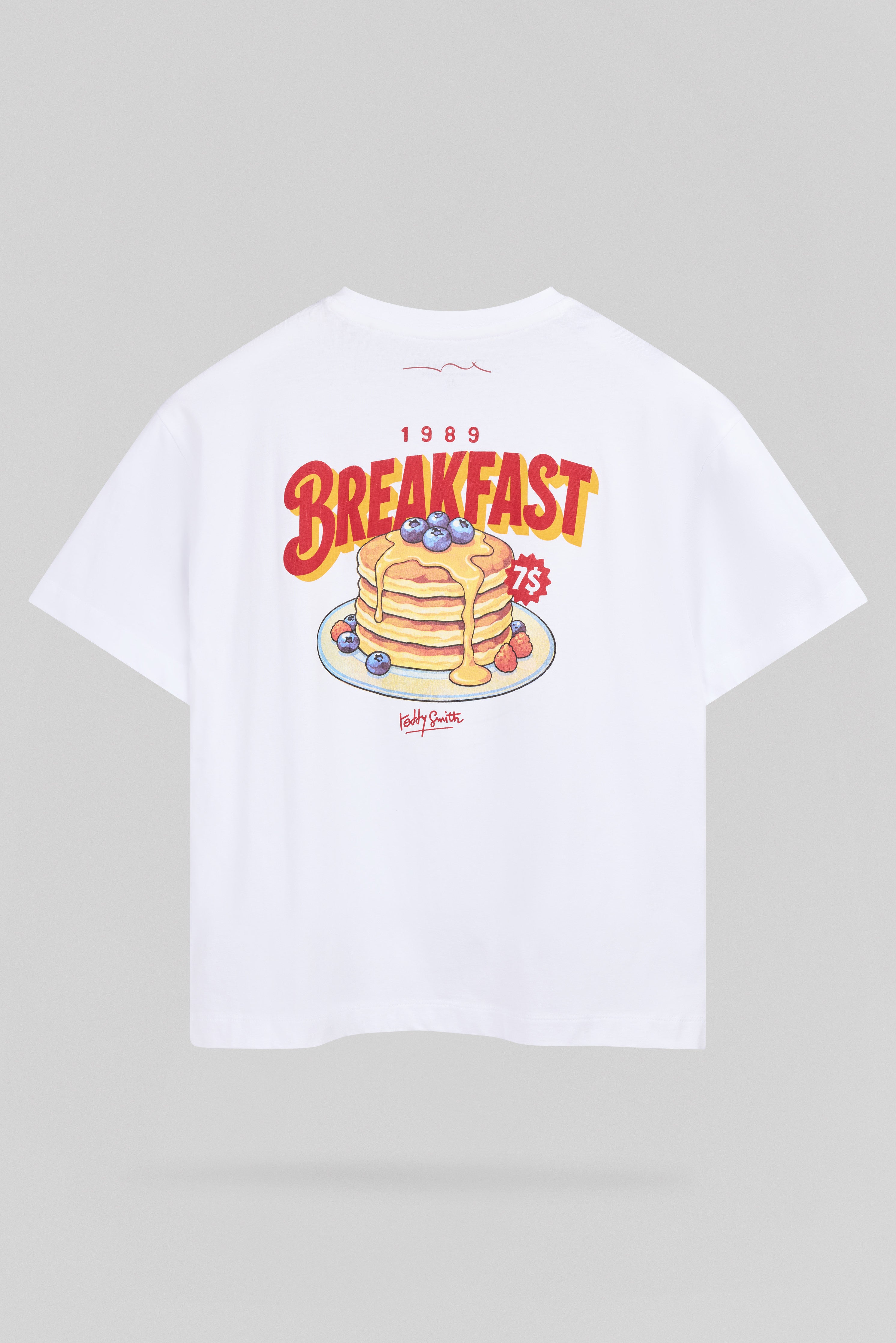 Teddy Smith T-Breakfast t-shirt garçon blanc