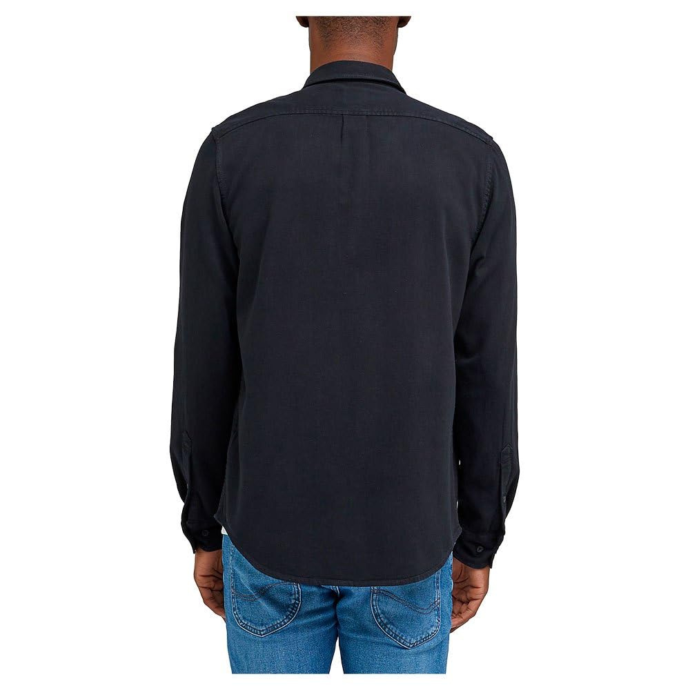 Lee Button Down chemise homme noir coton