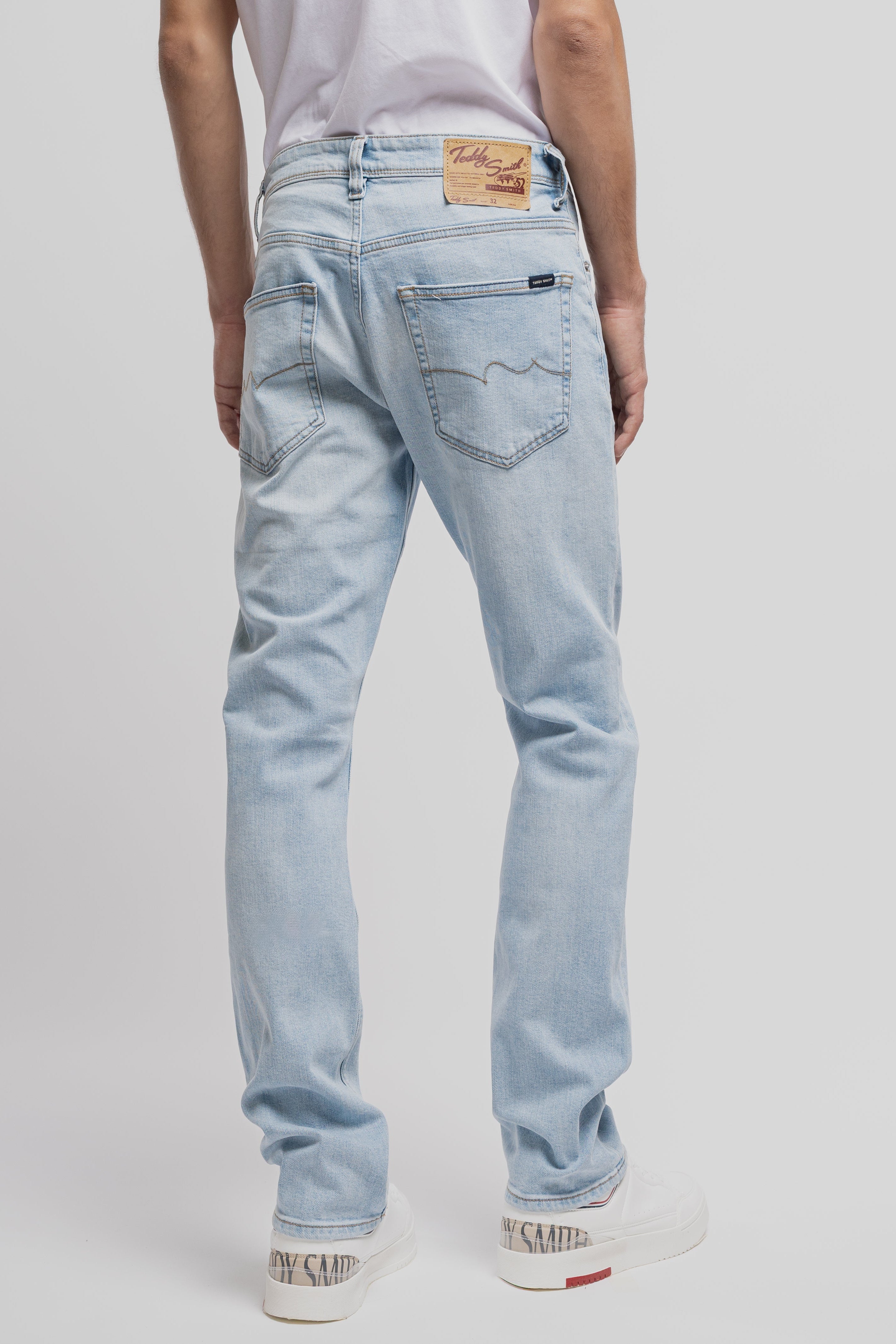 Teddy Smith Reg L32 jean bleached droit délavé clair
