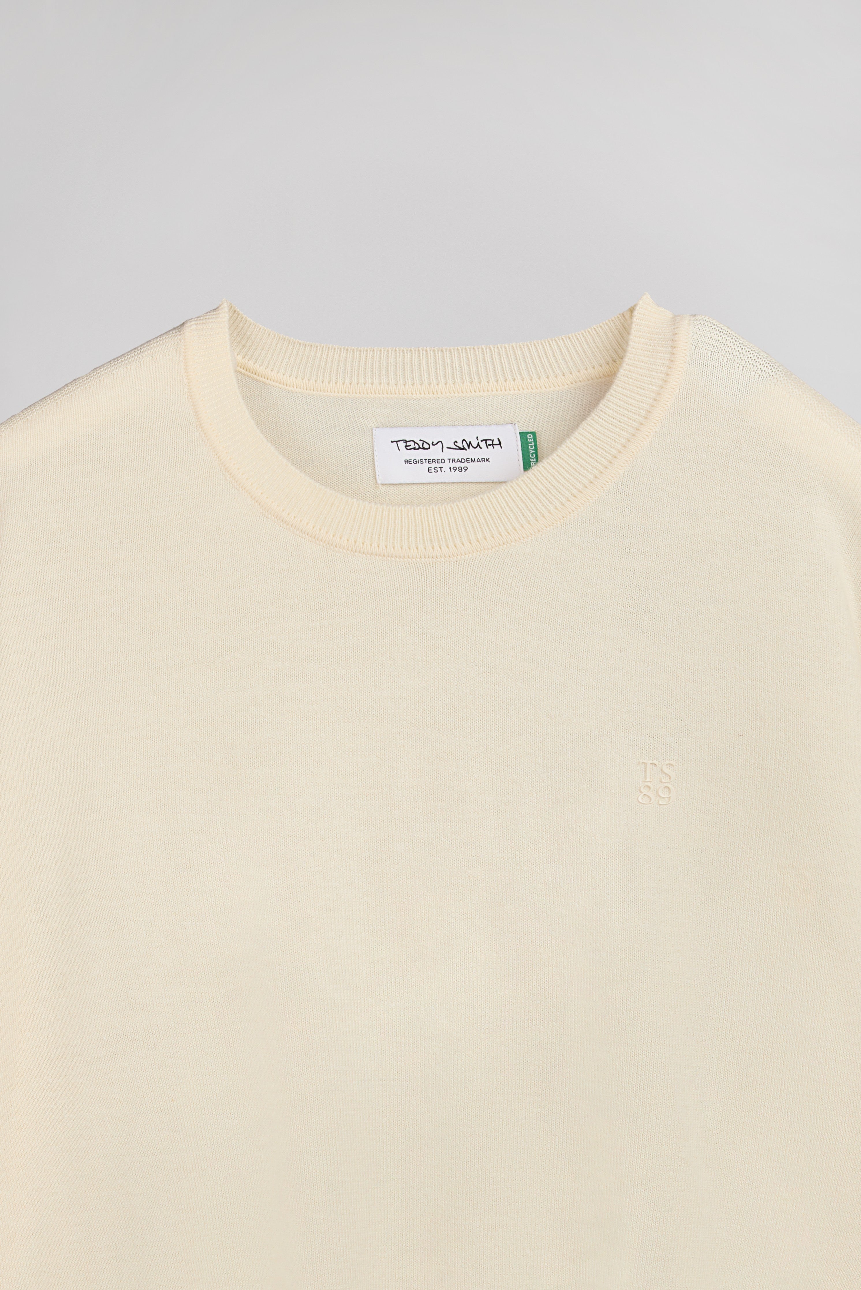 Teddy Smith P-Martino pull ajusté crème homme