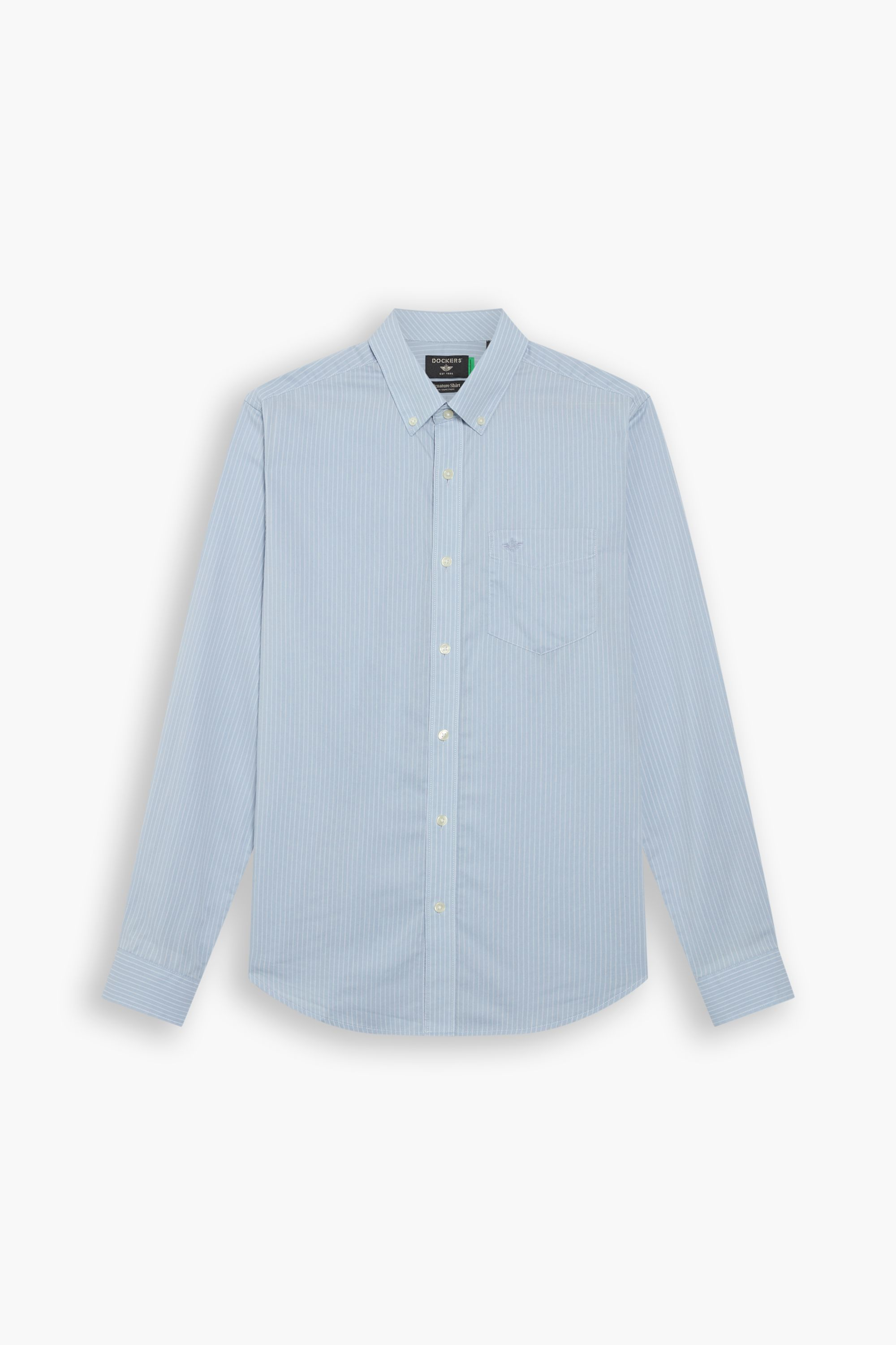 Dockers Signature Stain Defender chemise bleue Slim manches longues