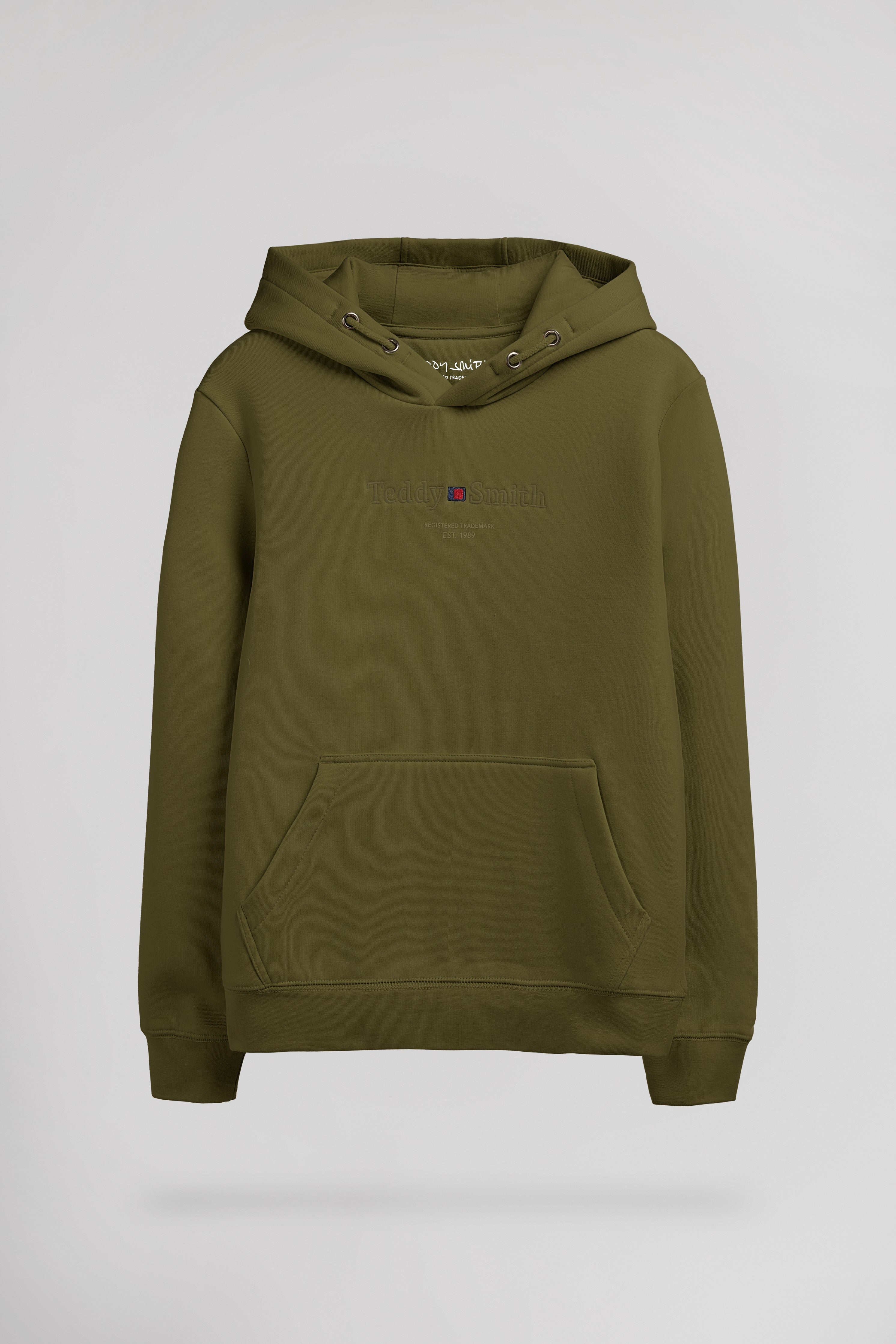 Teddy Smith S-Jim Hoody JR sweat garçon olive molleton