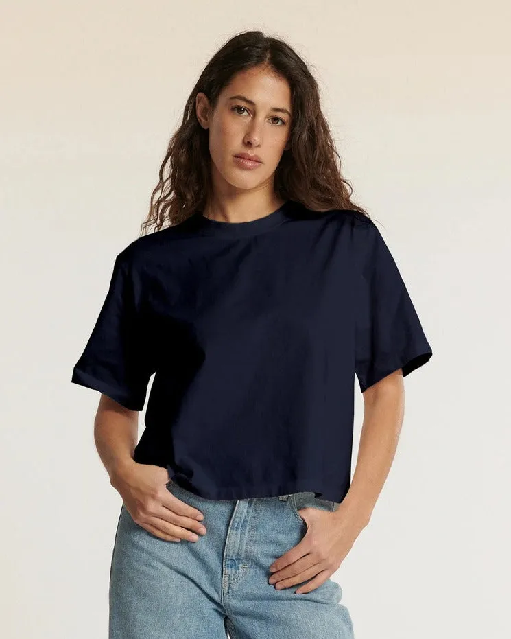 Labdip Carson t-shirt droit marine 100% coton jersey