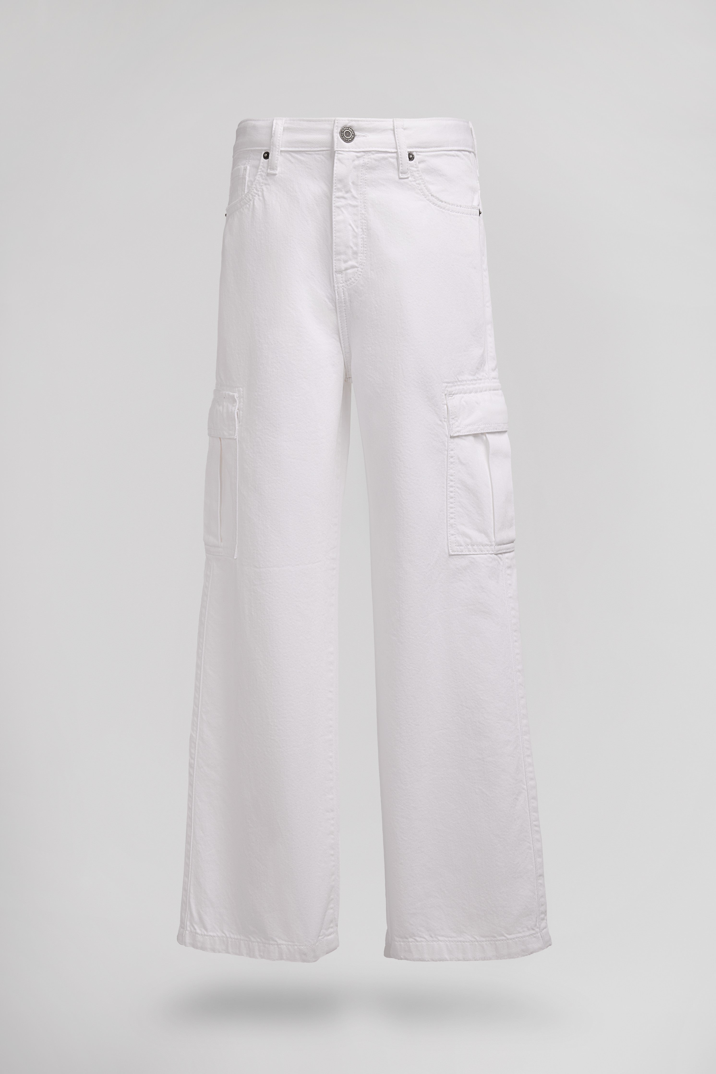 Teddy Smith P-Electra Cargo pantalon large blanc fille