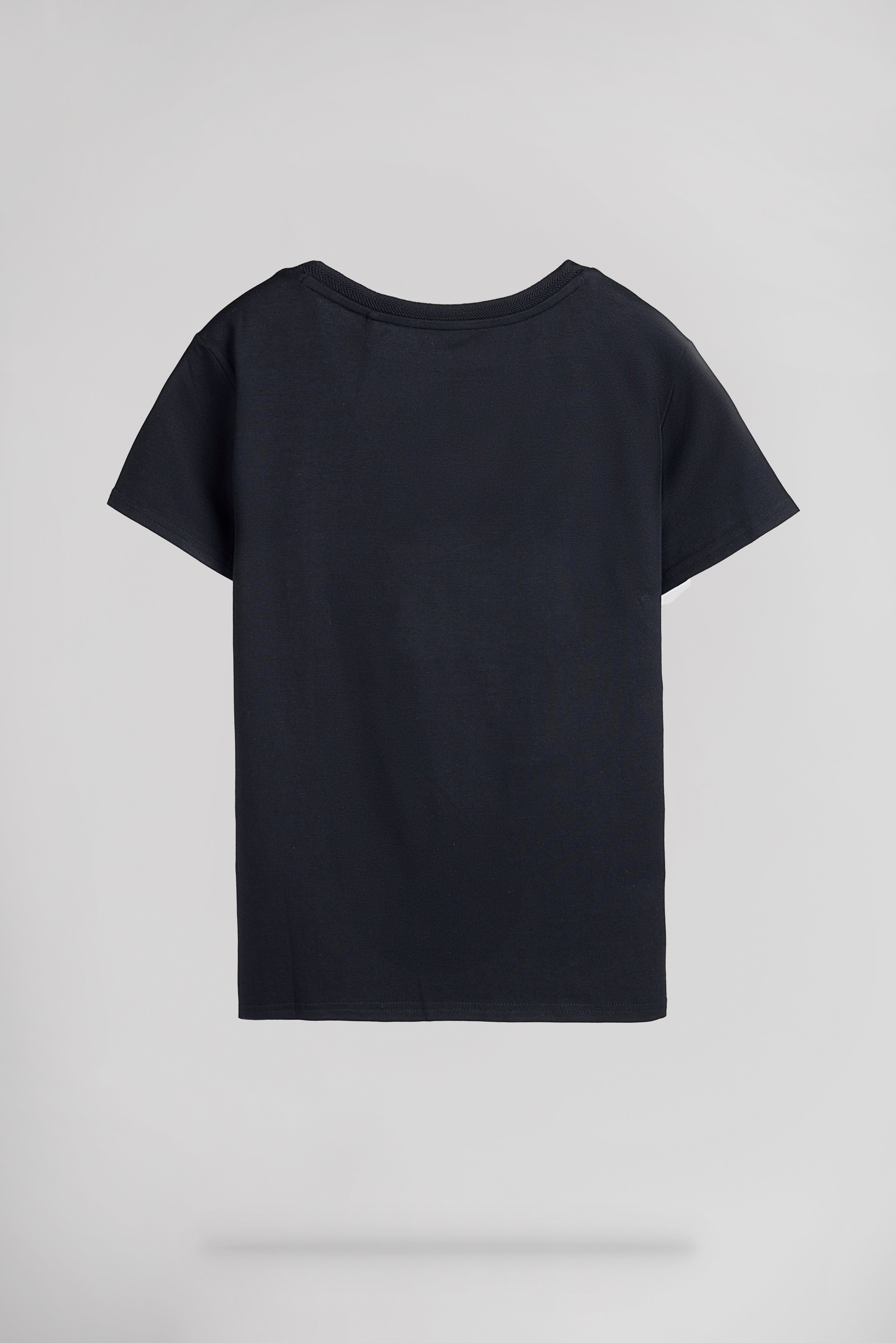 Teddy Smith T-MIA MC t-shirt col V bleu marine femme