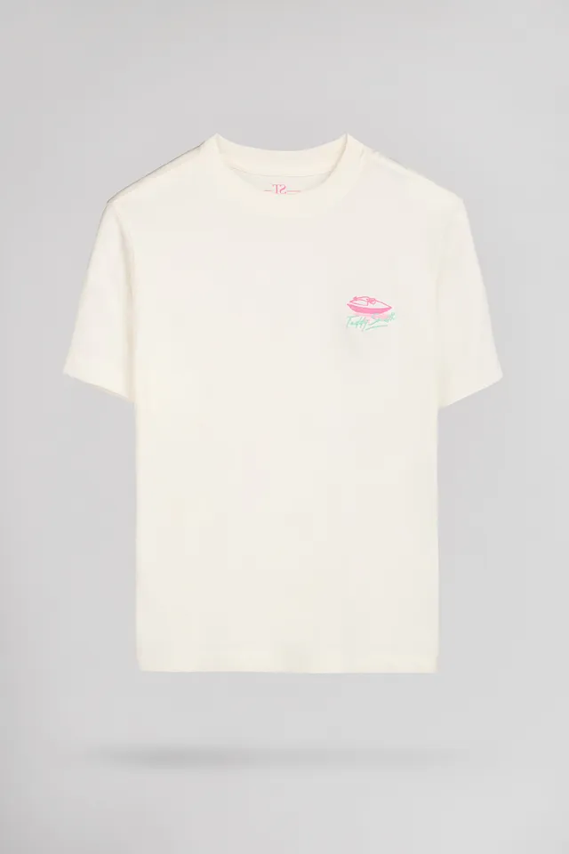 Teddy Smith T-Anabelle MC Jr t-shirt fille blanc coton