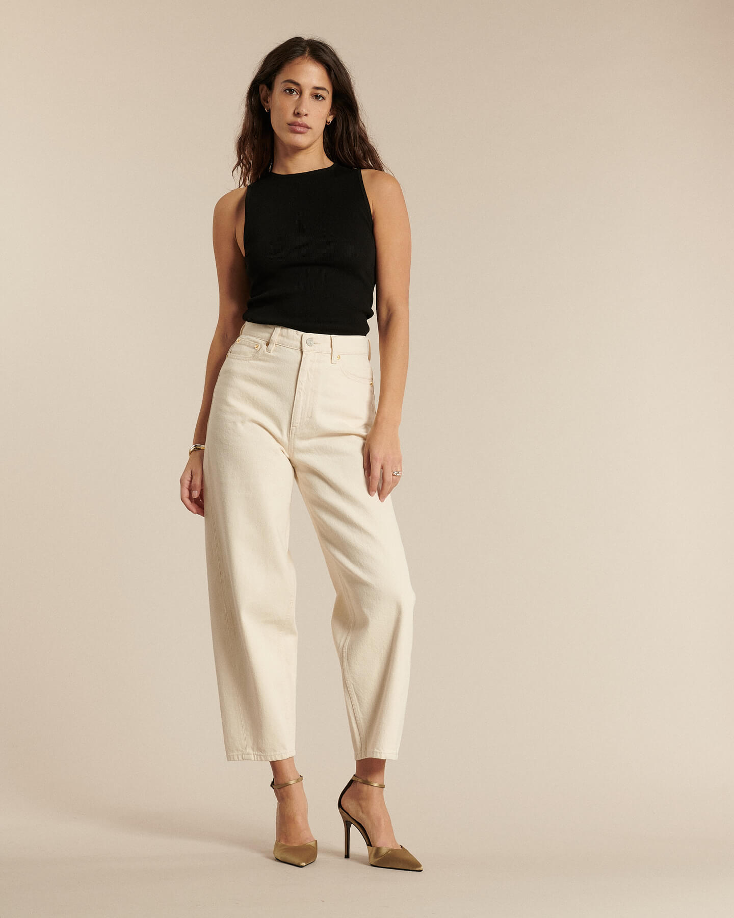 Labdip Jemma jean ballon femme écru taille 30 coton