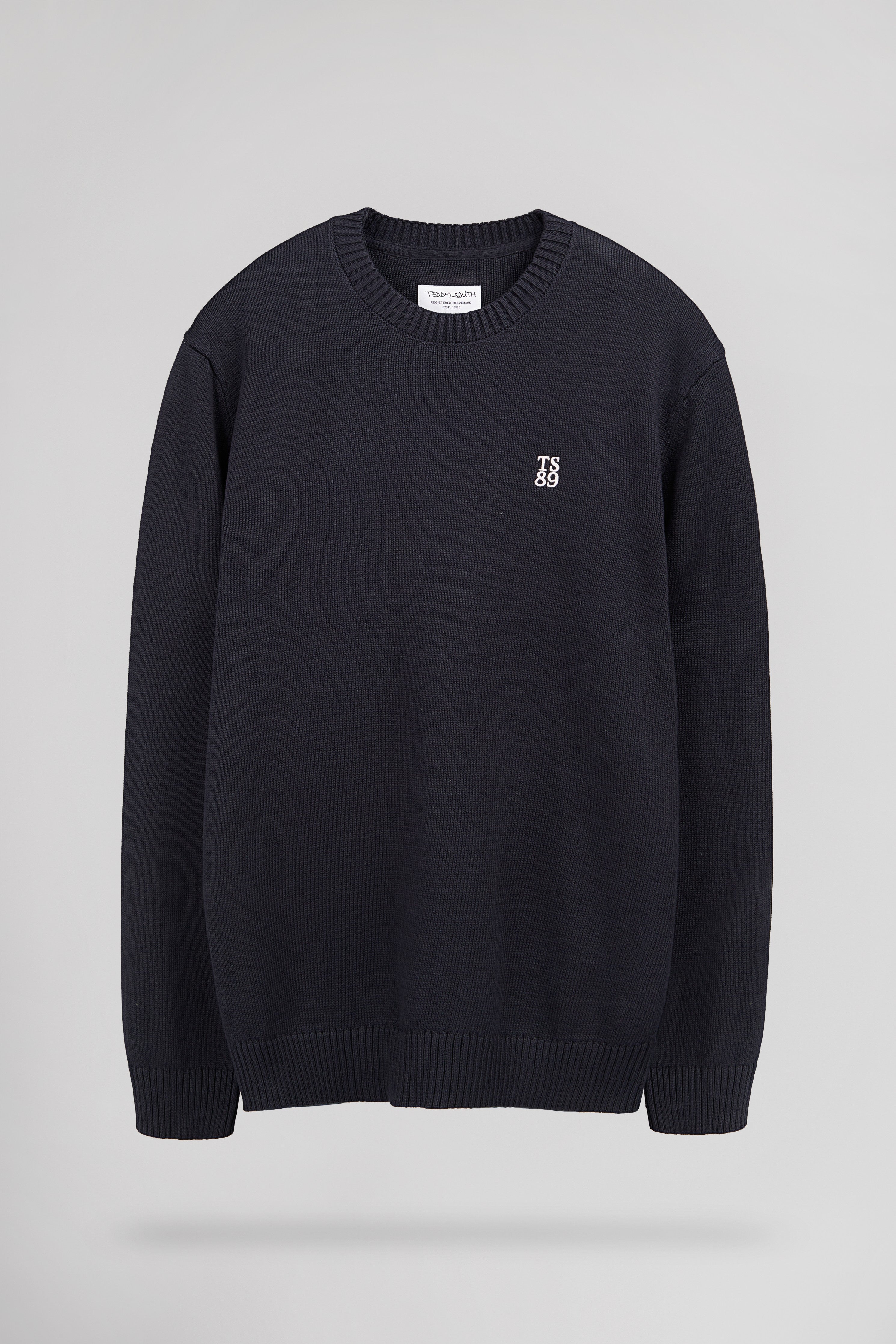 Teddy Smith P-Jimmy pull homme coton bleu navy