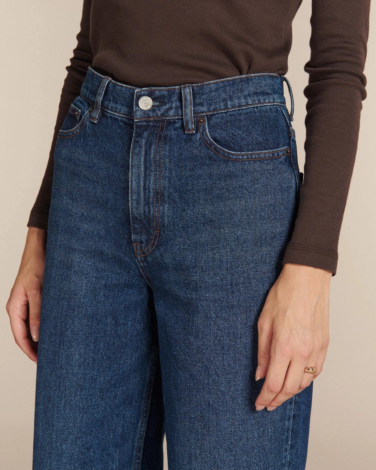 Labdip Jemma Blue Stone jean ballon bleu taille haute