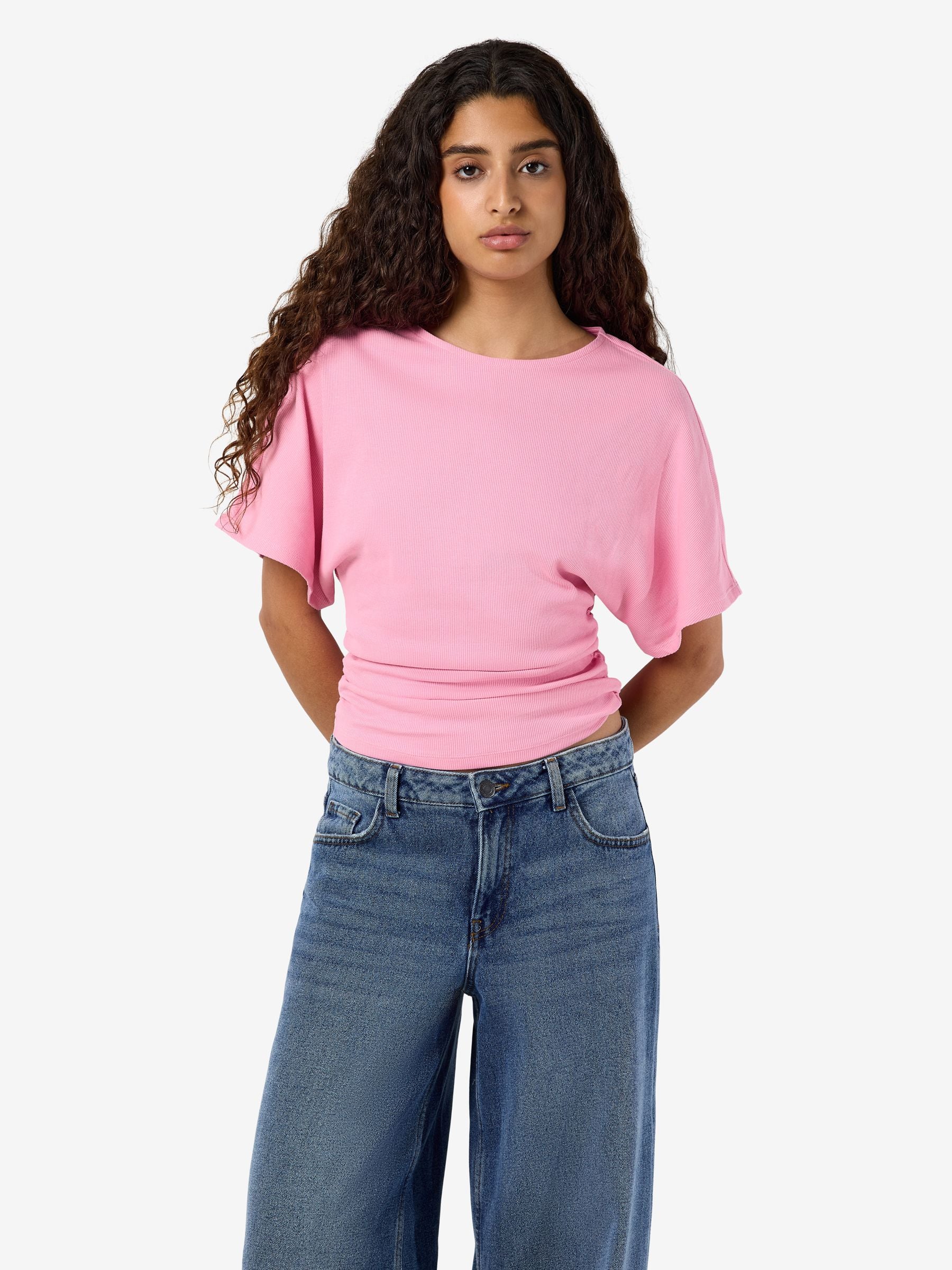 Noisy May Abbi t-shirt coton bio ruché manches courtes