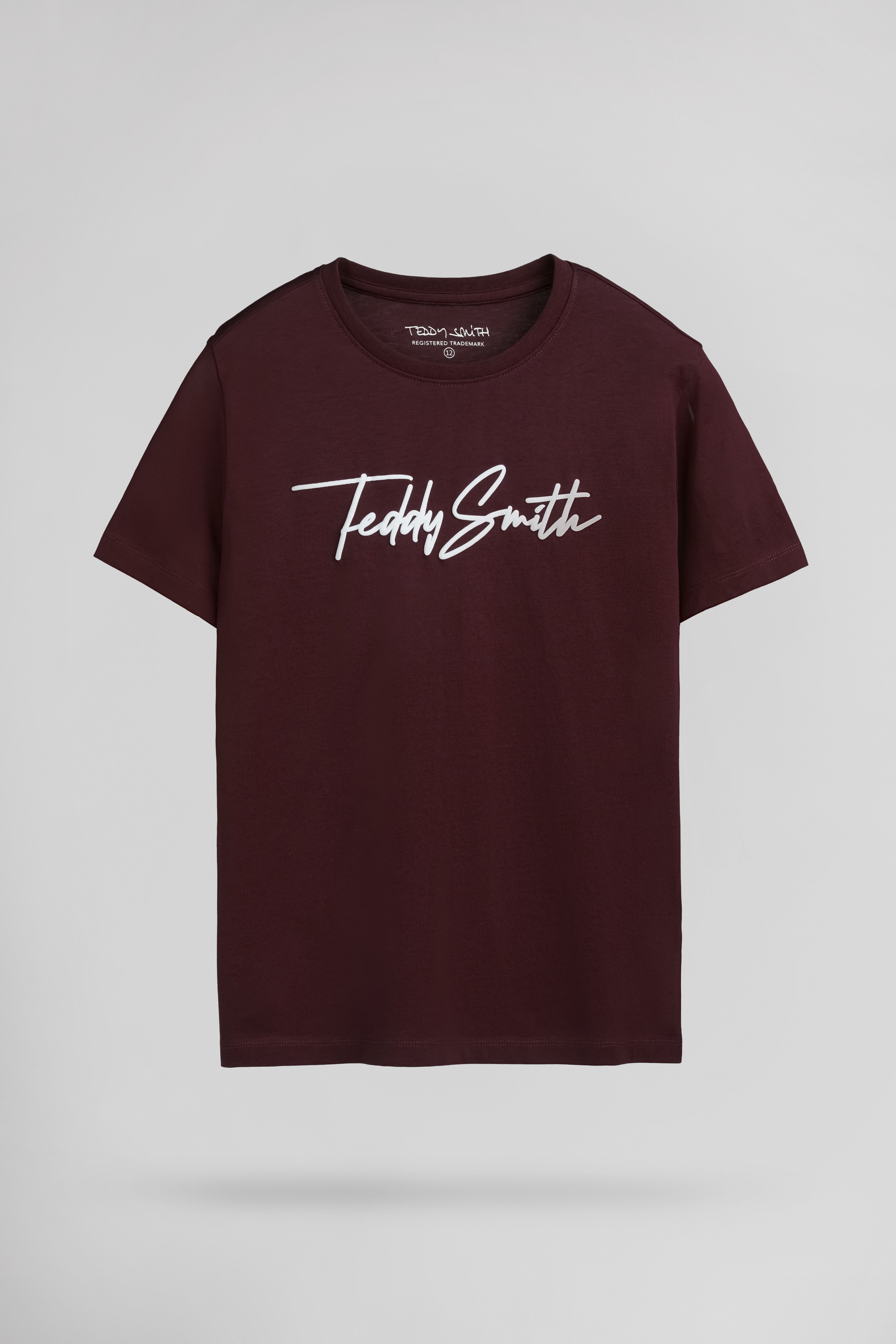 Teddy Smith T-Evan MC JR t-shirt bordeaux foncé garçon