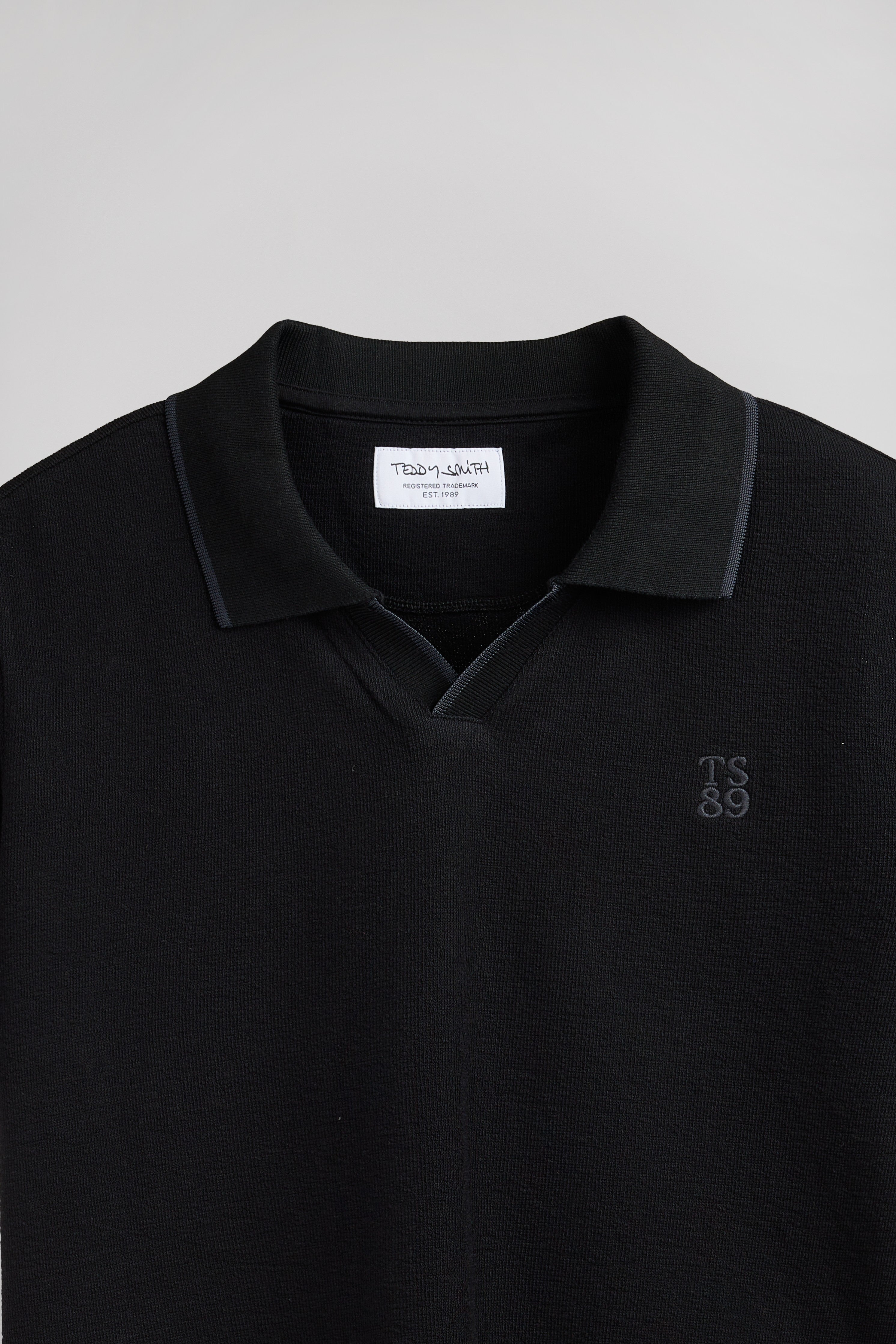 Teddy Smith P-Soner MC Noir polo homme noir éponge