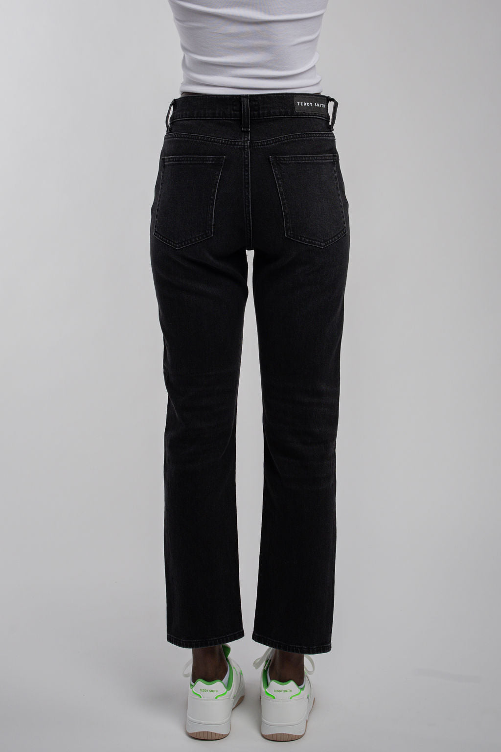 Teddy Smith P-Ginger Straight Jean droit black used taille haute
