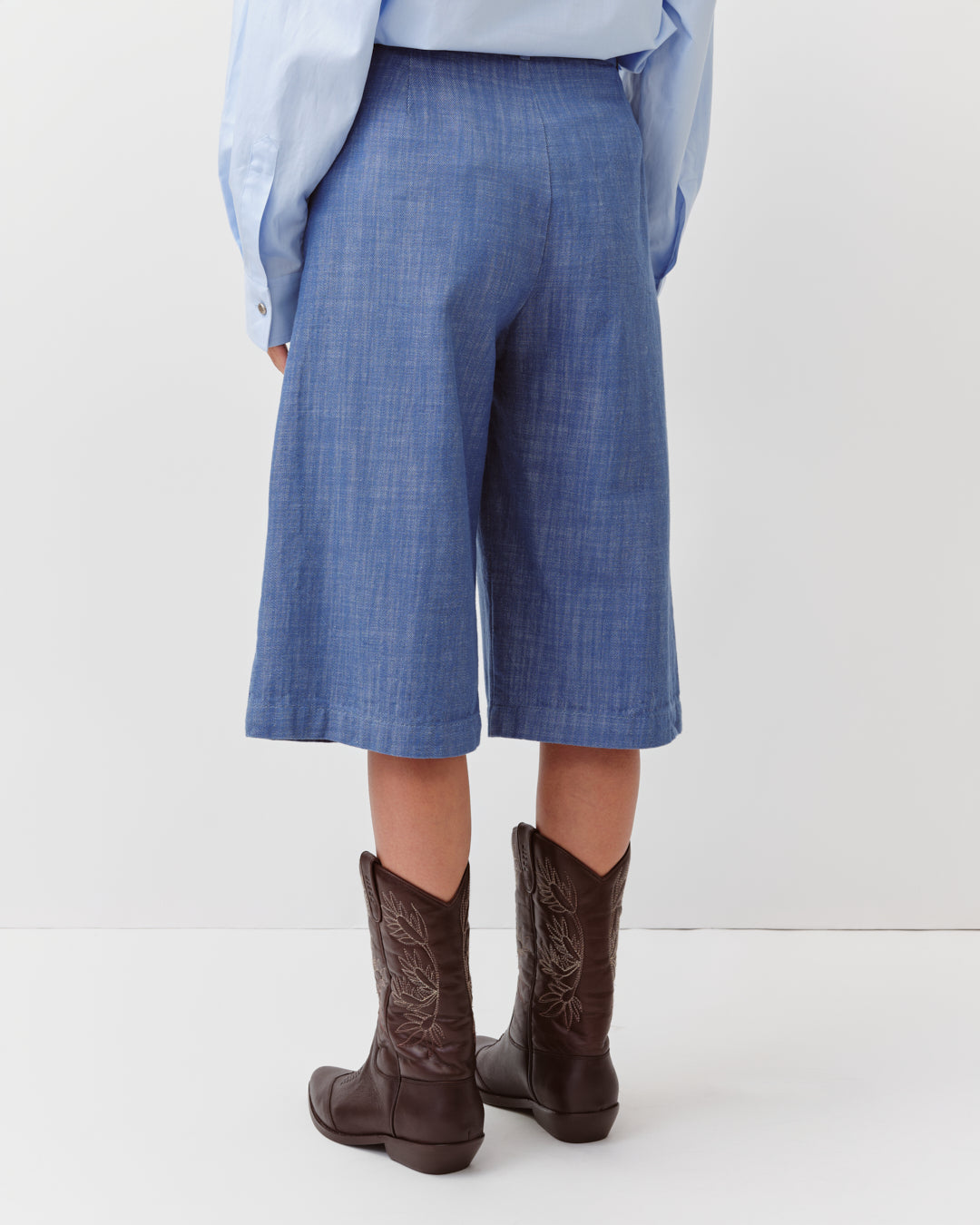 DIEGA Bilbao bermuda droit bleu longueur genou