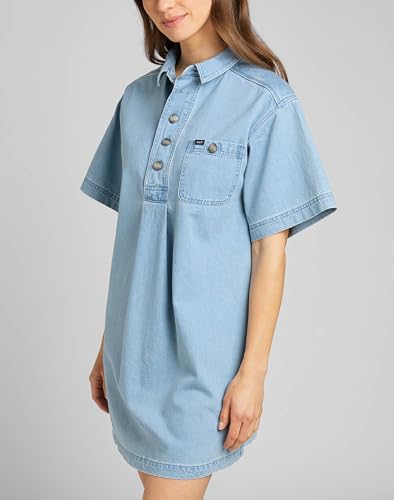 Lee Easy robe denim femme M bleu clair boutonnée