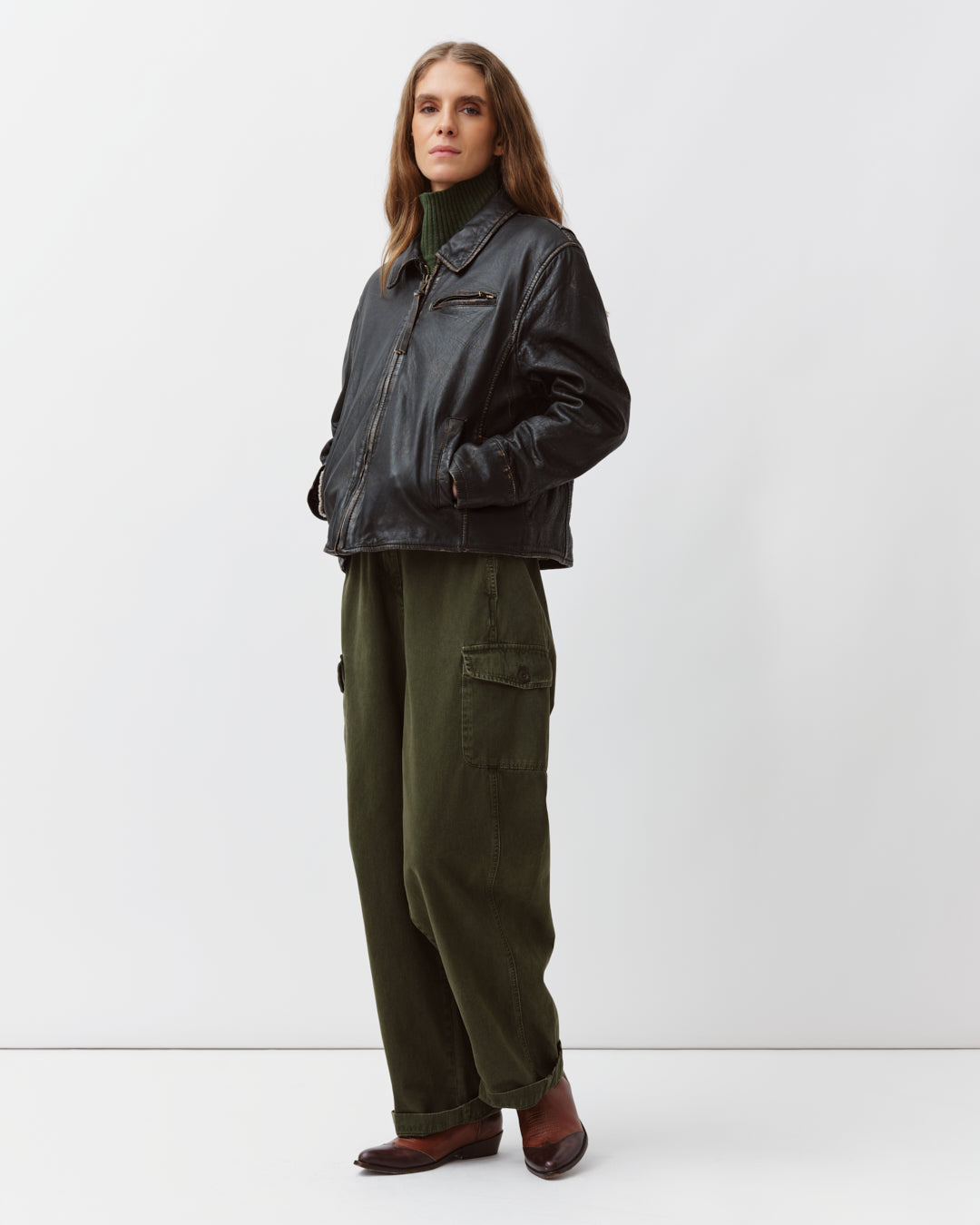 Diega Baristo blouson cuir noir beige mouton