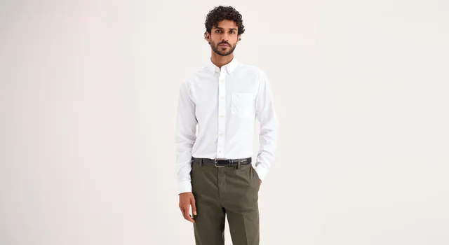 Dockers Signature Stain Defender chemise blanche manches longues
