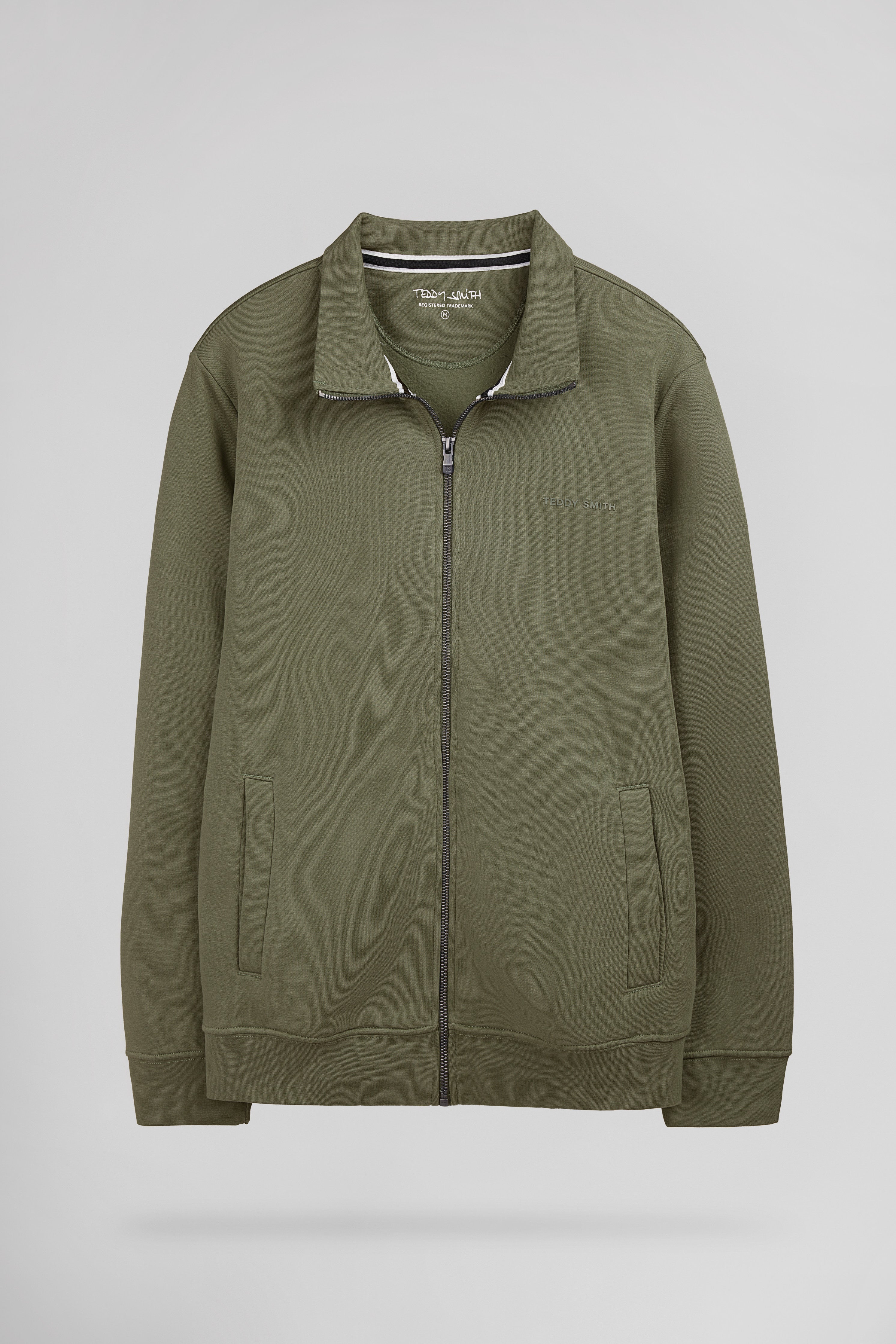 Teddy Smith G-Narkus Zip gilet sweat dusty kaki homme