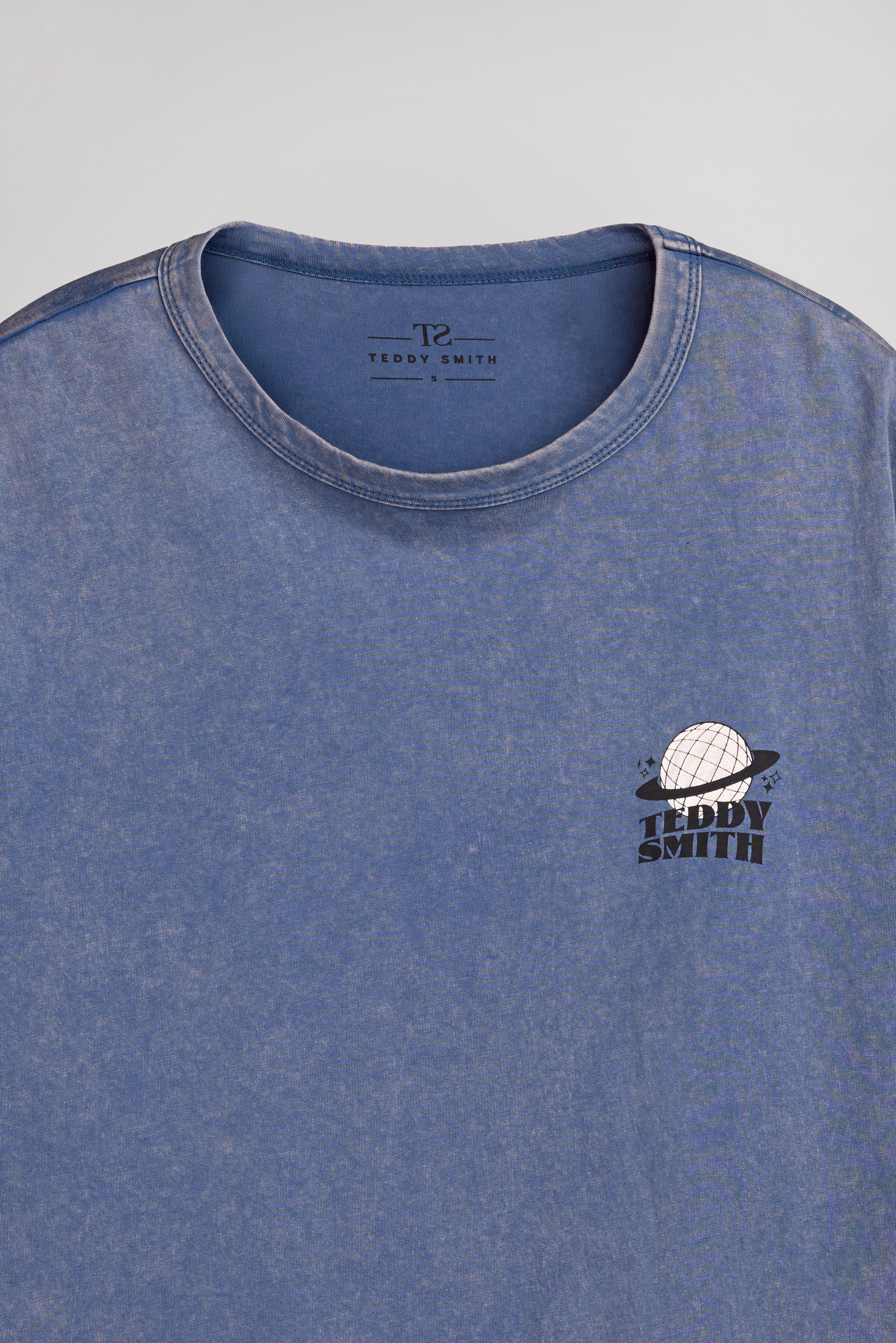 Teddy Smith T-Zoe MC t-shirt femme bleu imprimé dos