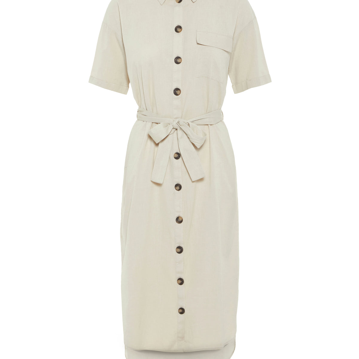 Noisy May robe-chemise longue à ceinture 110 cm