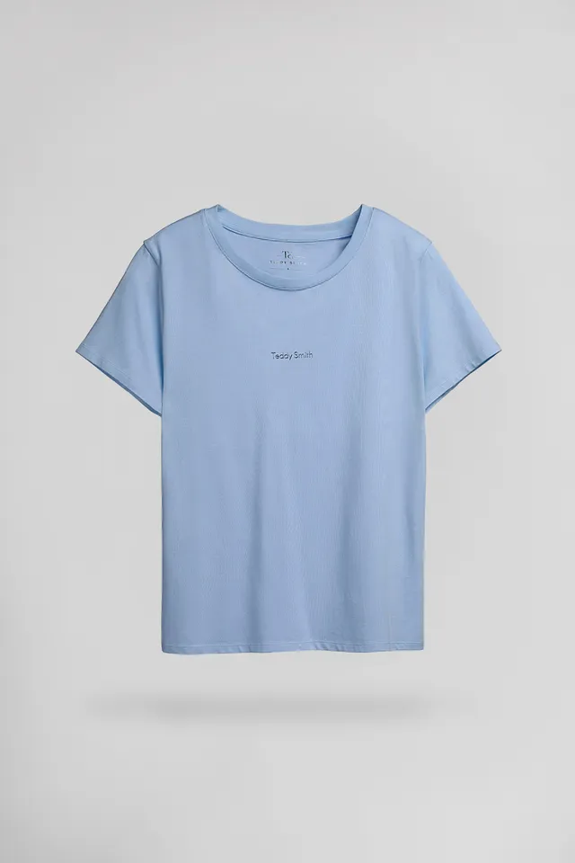 Teddy Smith T-Ribelle MC t-shirt femme bleu nuageux
