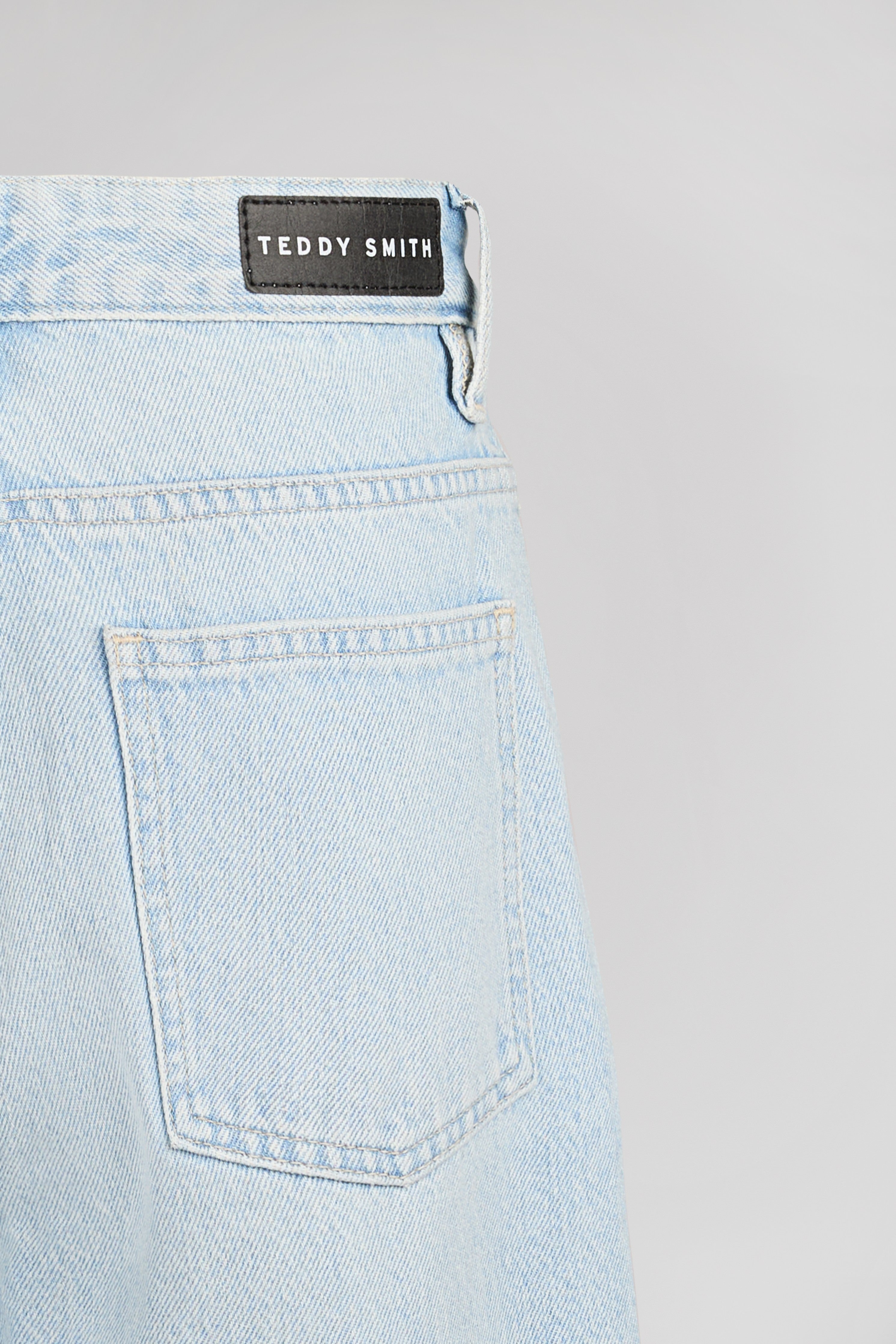 Teddy Smith P-Electra JR jean large taille haute bleached