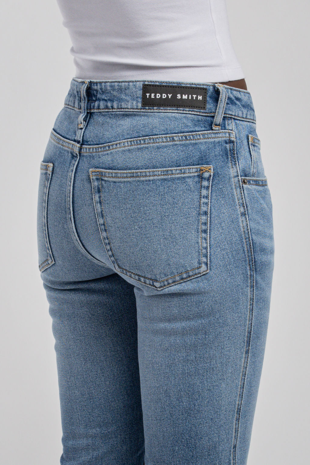 Teddy Smith P-Candy Straight jean femme vintage indigo droit