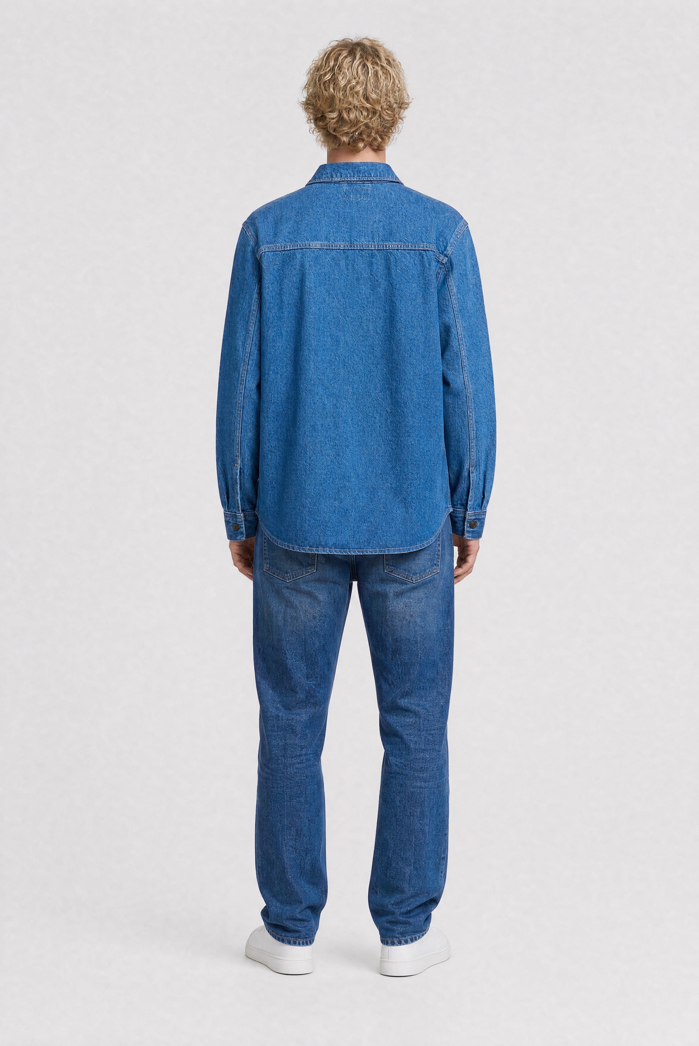 Teddy Smith C-Grant chemise denim homme vintage indigo coton