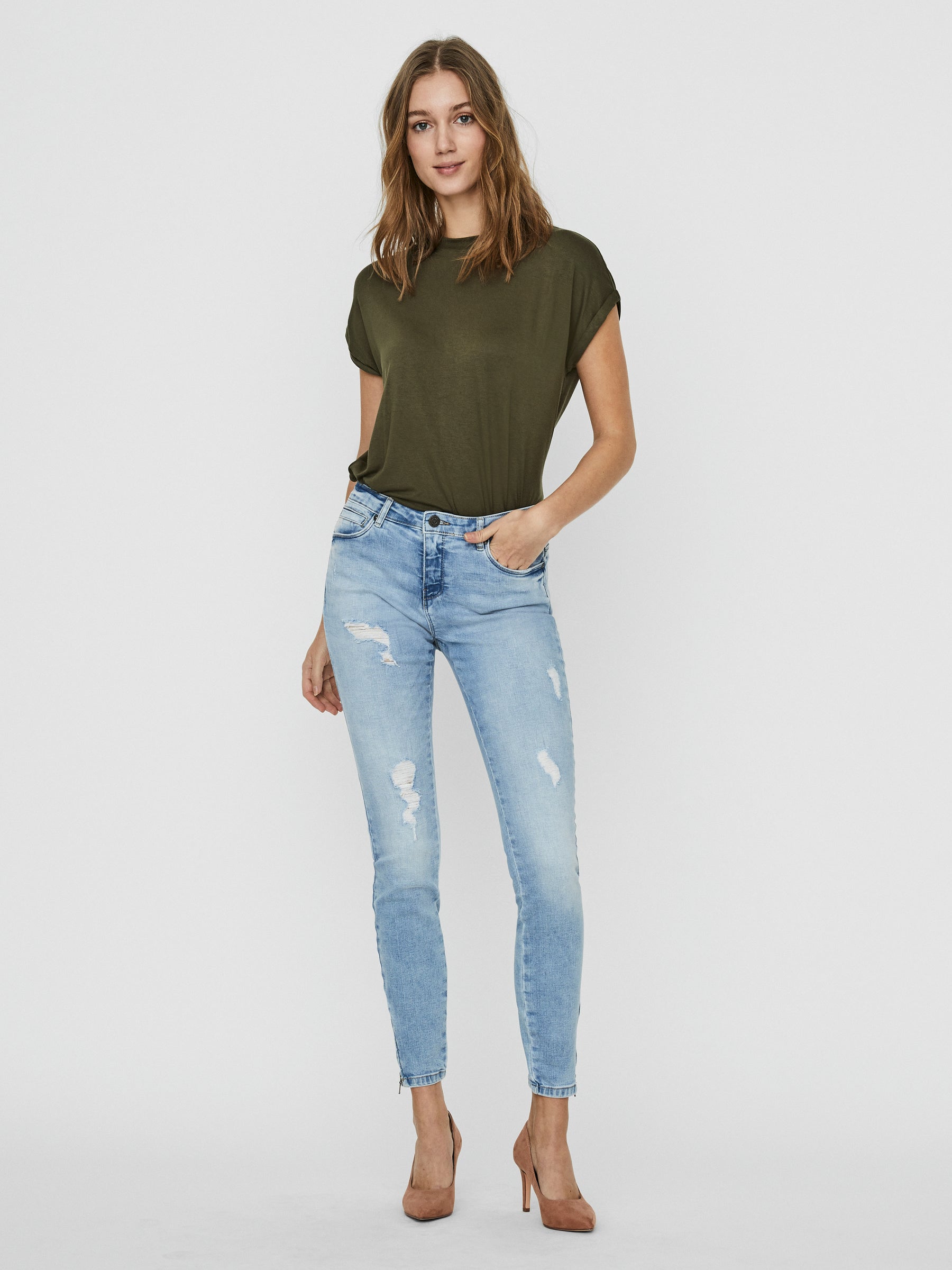 Noisy May t-shirt col rond viscose stretch 60 cm