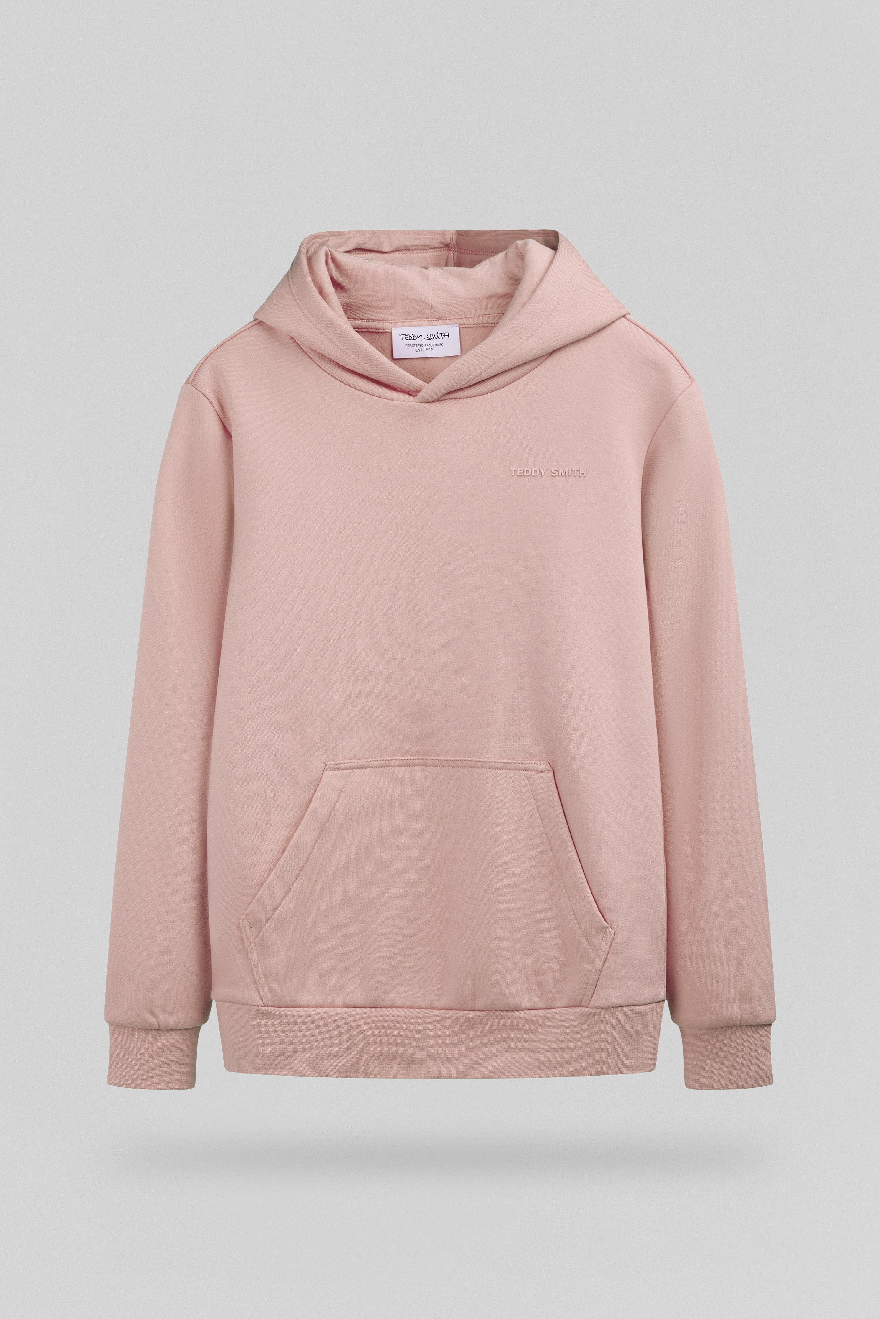 Teddy Smith S-Nark Hoody Jr sweat capuche rose molleton