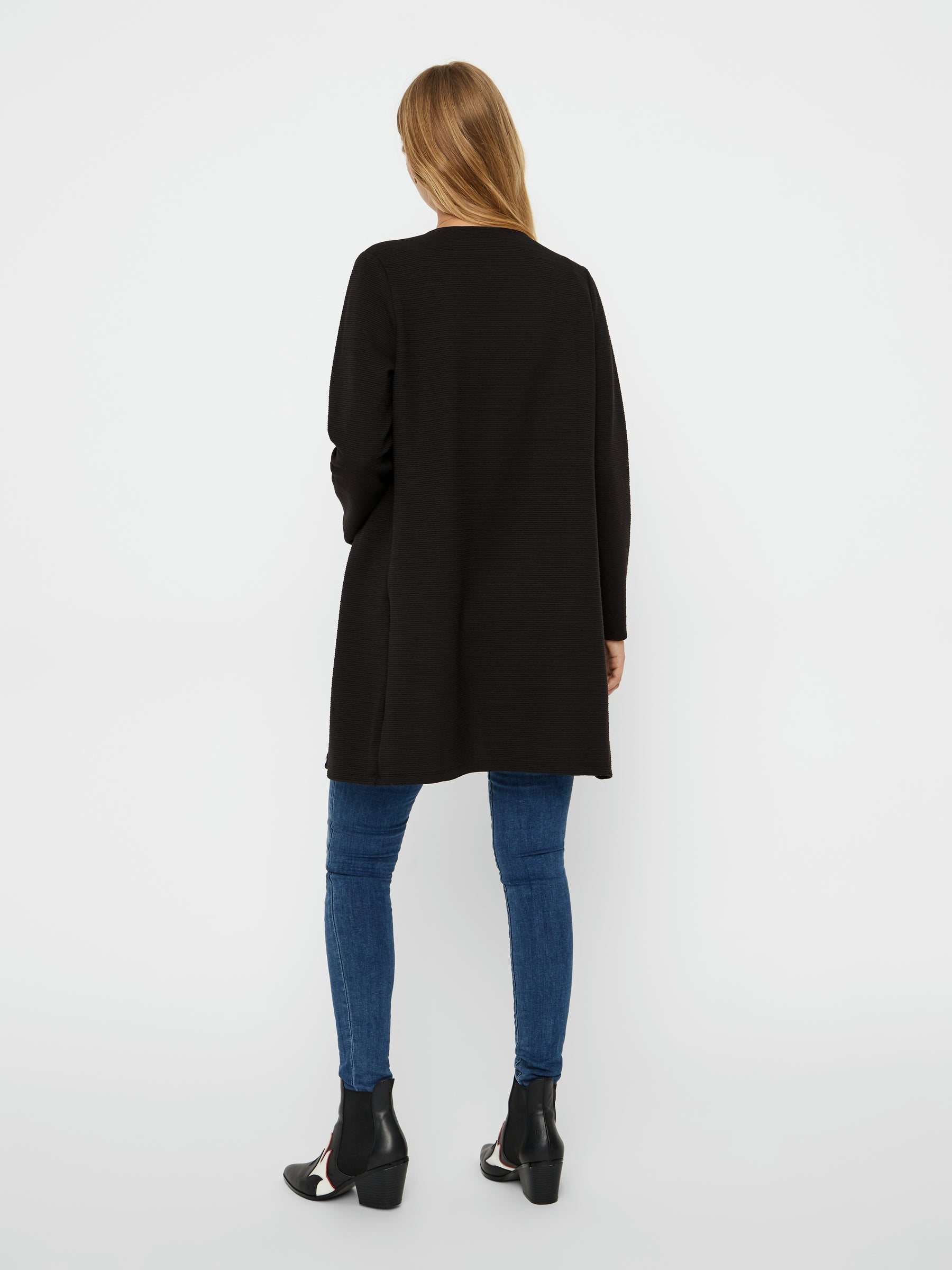 Noisy May gilet long col rond doux 85 cm