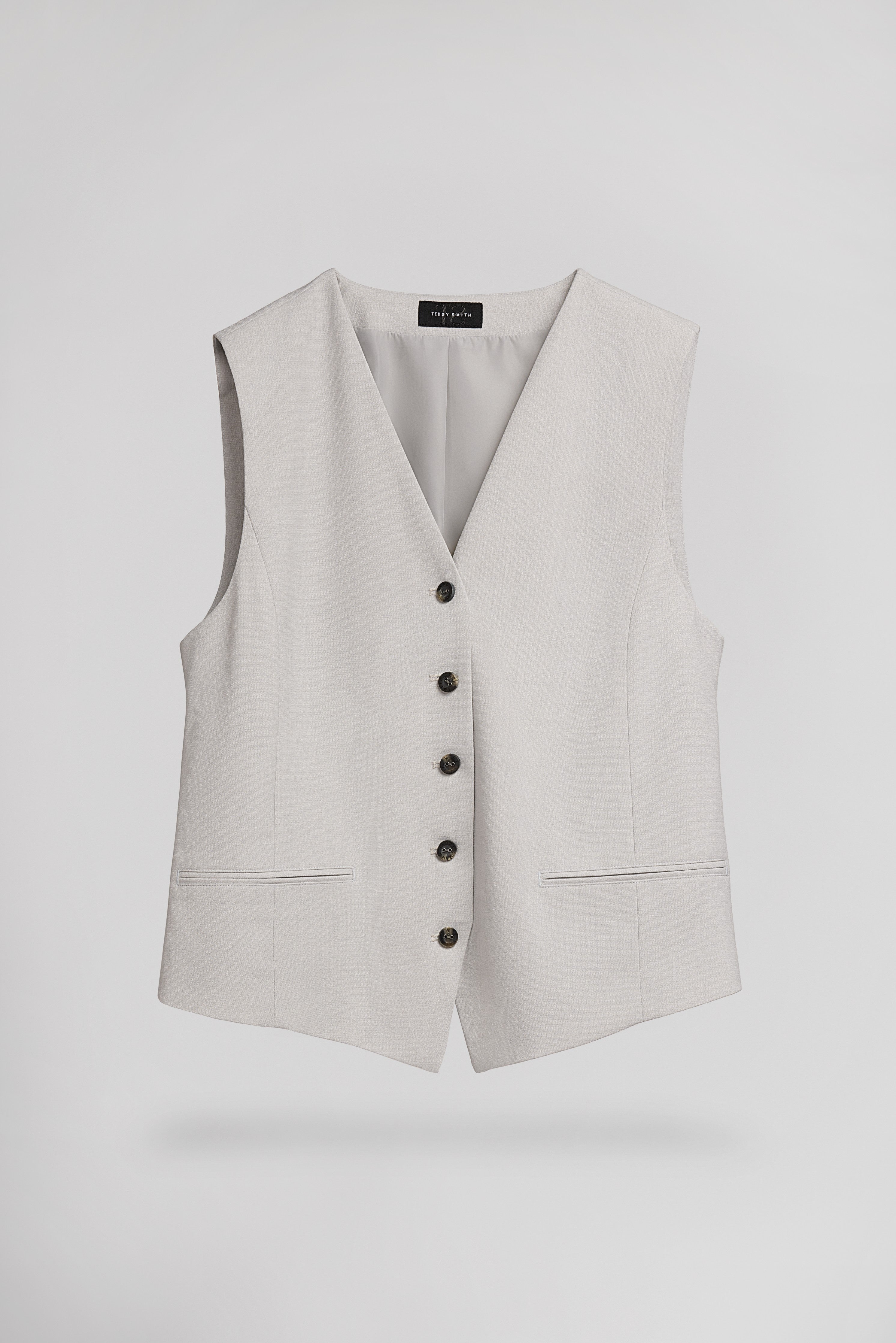 Teddy Smith G-Wild gilet tailleur blanc mélangé col V