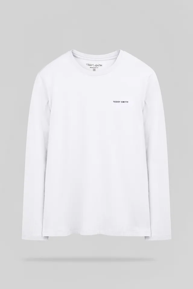 Teddy Smith The Tee 2 ML t-shirt manches longues blanc coton