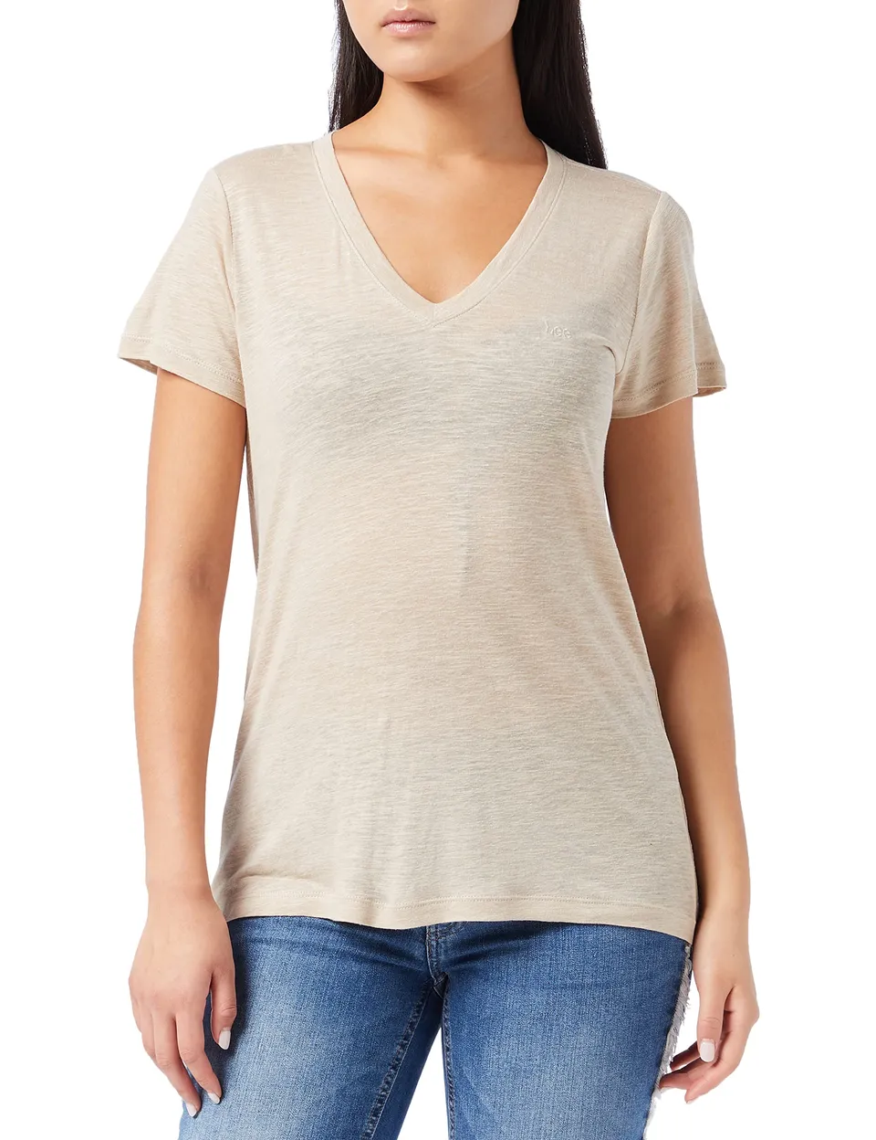 Lee V Neck Tee t-shirt femme col V Oxford