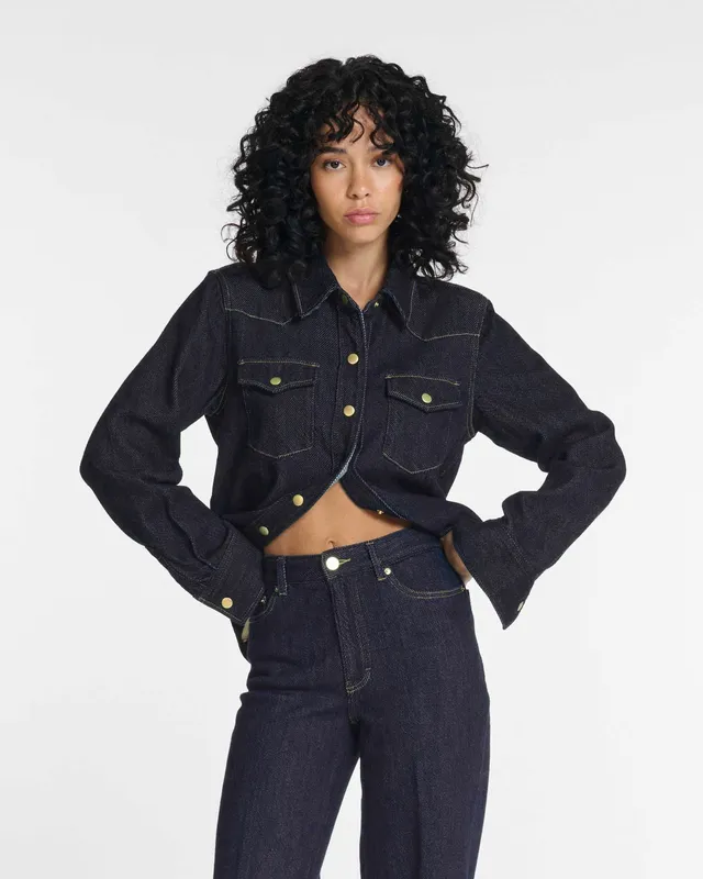 Labdip Dalia Denim 3D Dark Blue chemise ajustée
