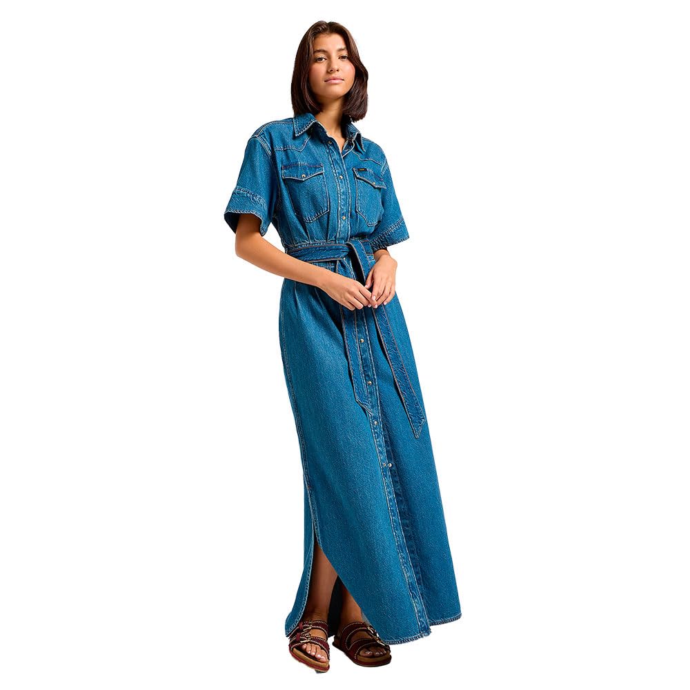 Lee SS Maxi Western robe femme Berry Bowl XL