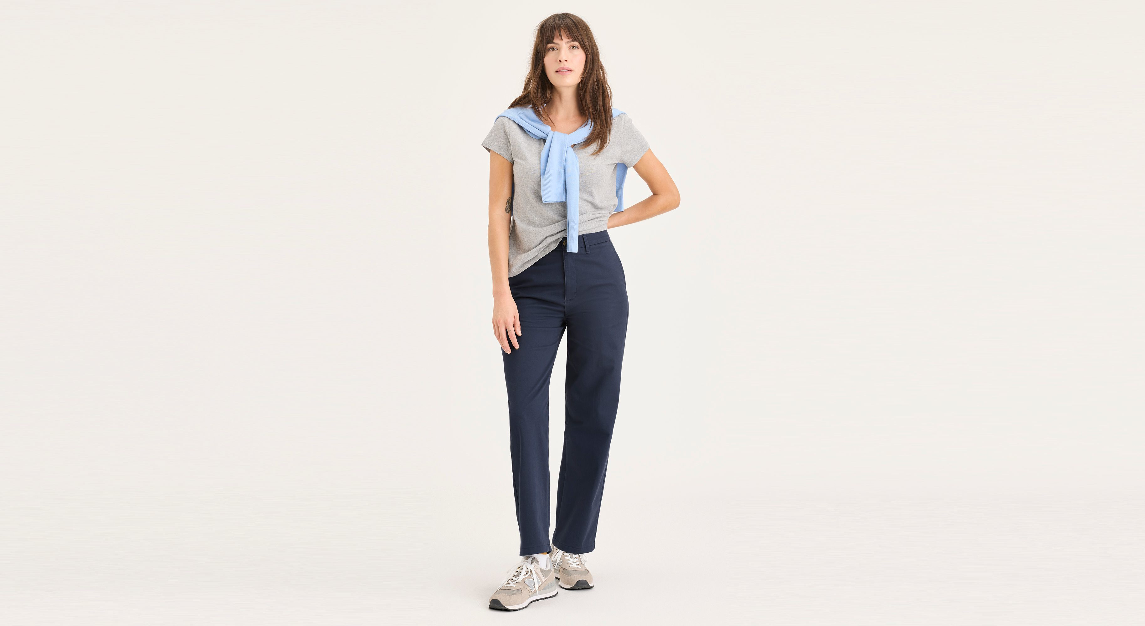 Dockers Blake chino taille haute bleu marine coupe droite