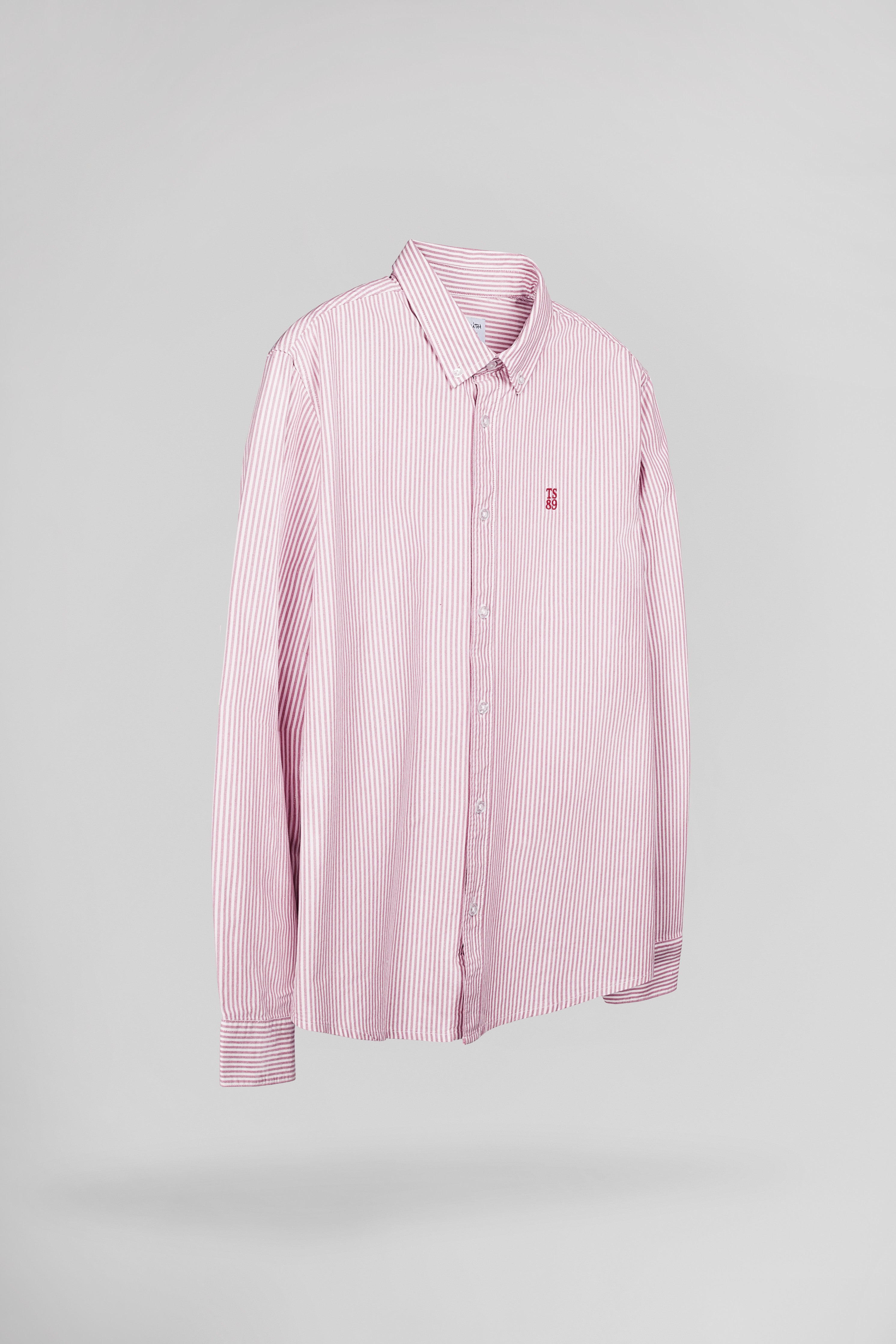 Teddy Smith C-Stanley ML chemise homme rouge rayures oxford