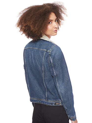 Lee Sherpa blouson femme bleu Vintage Worn S