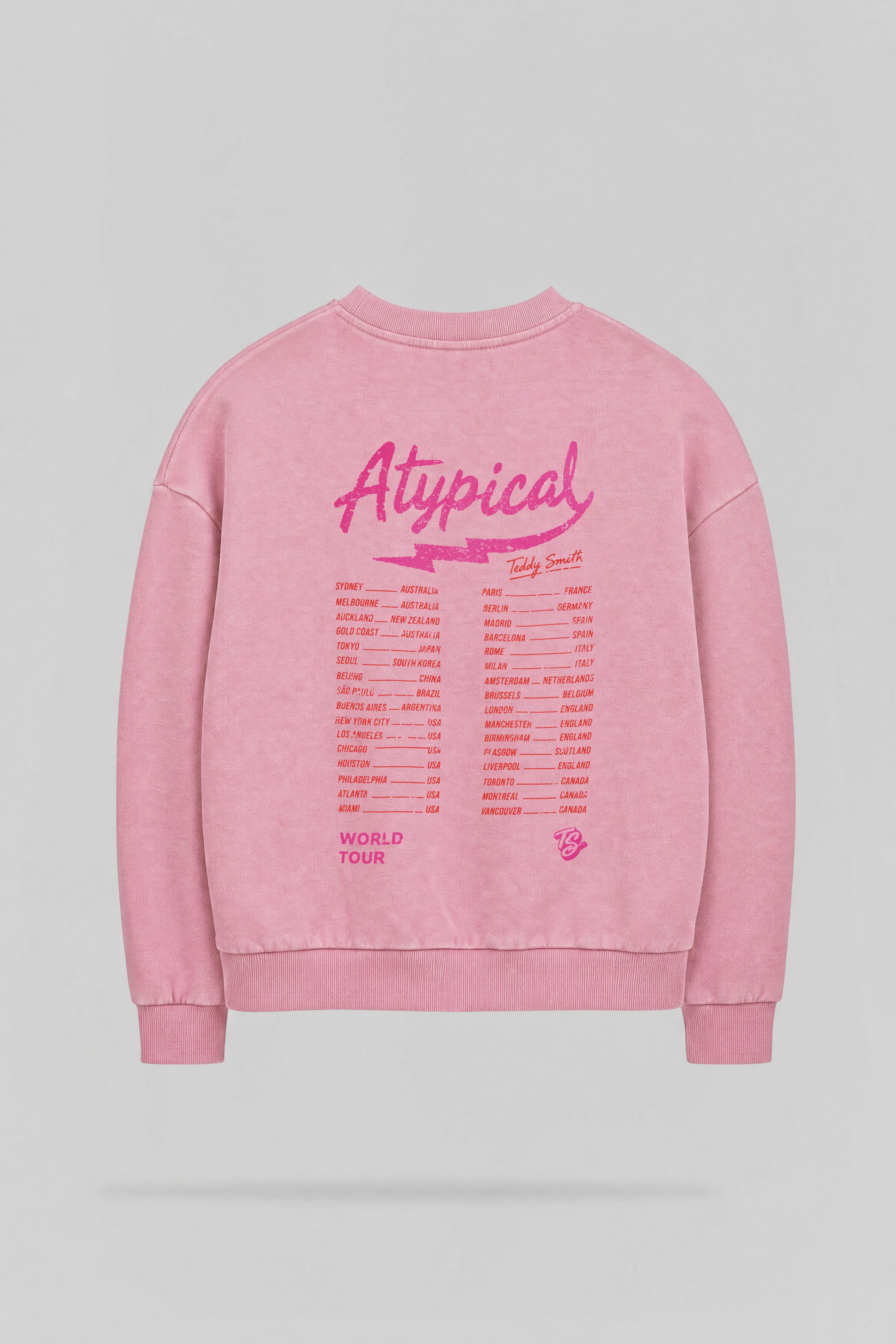 Teddy Smith S-Atypical RC sweat femme rose bonbon imprimé