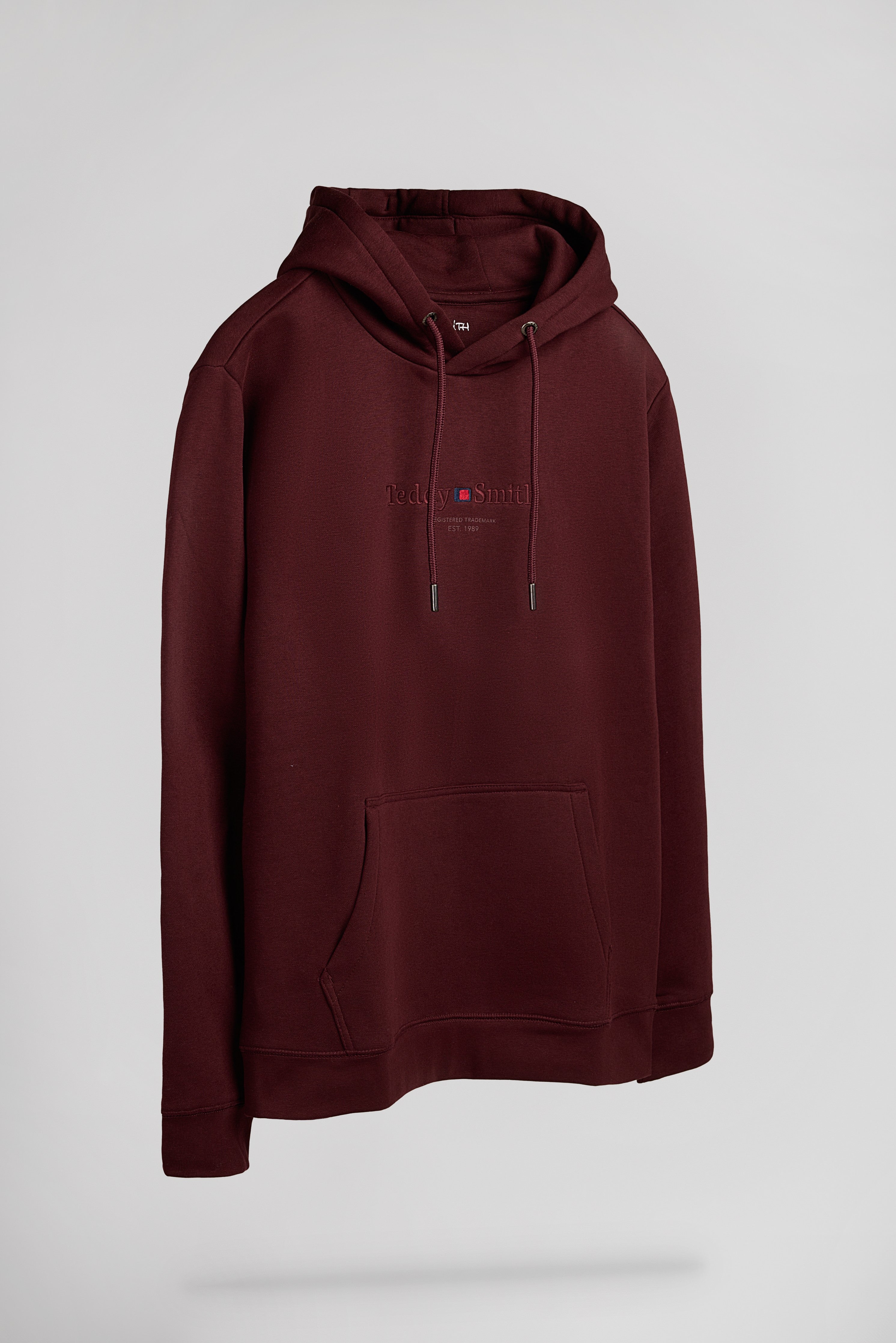 Teddy Smith S-Jim Hoody sweat capuche bordeaux foncé homme