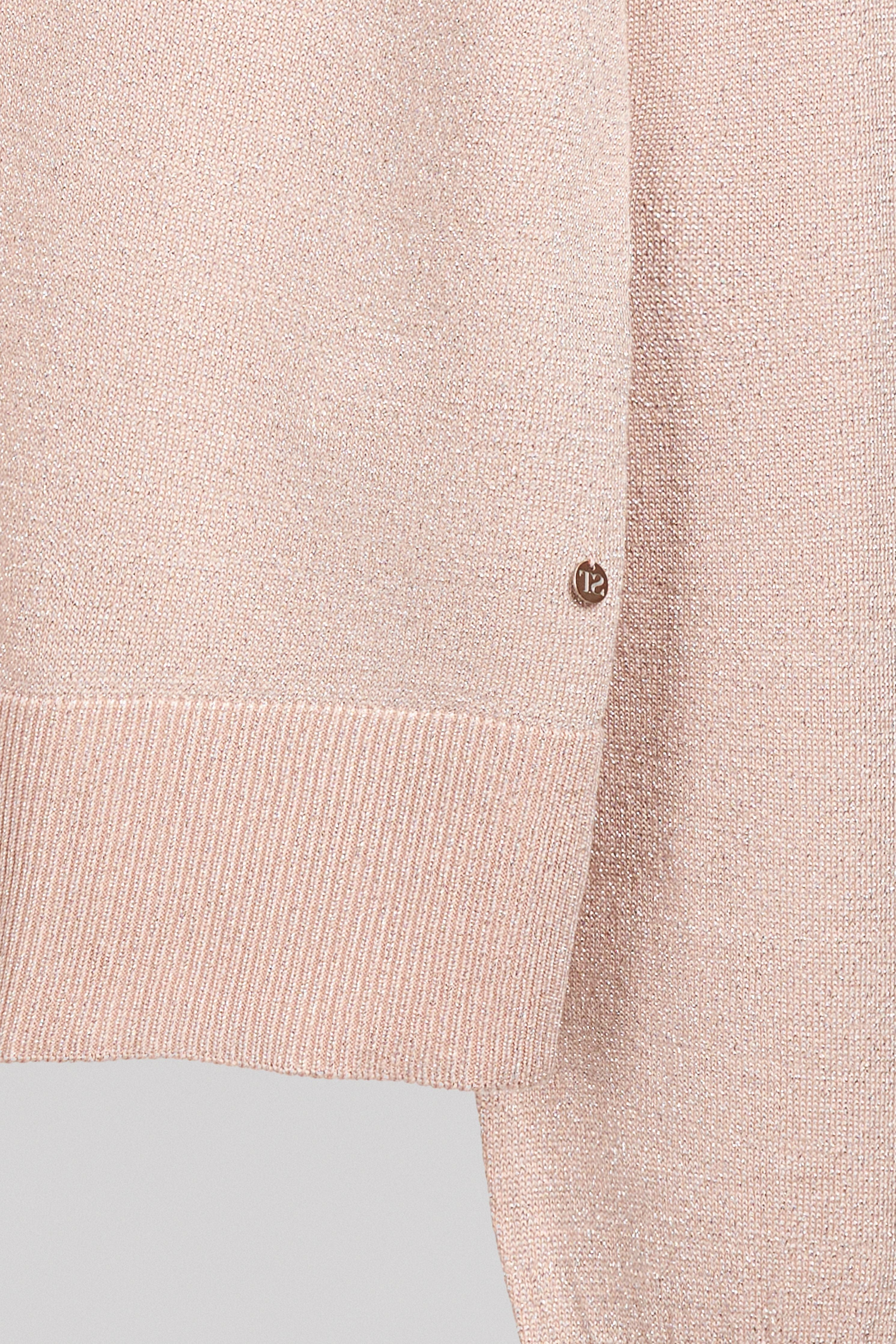 Teddy Smith P-Lizie pull maille femme rose pâle lurex