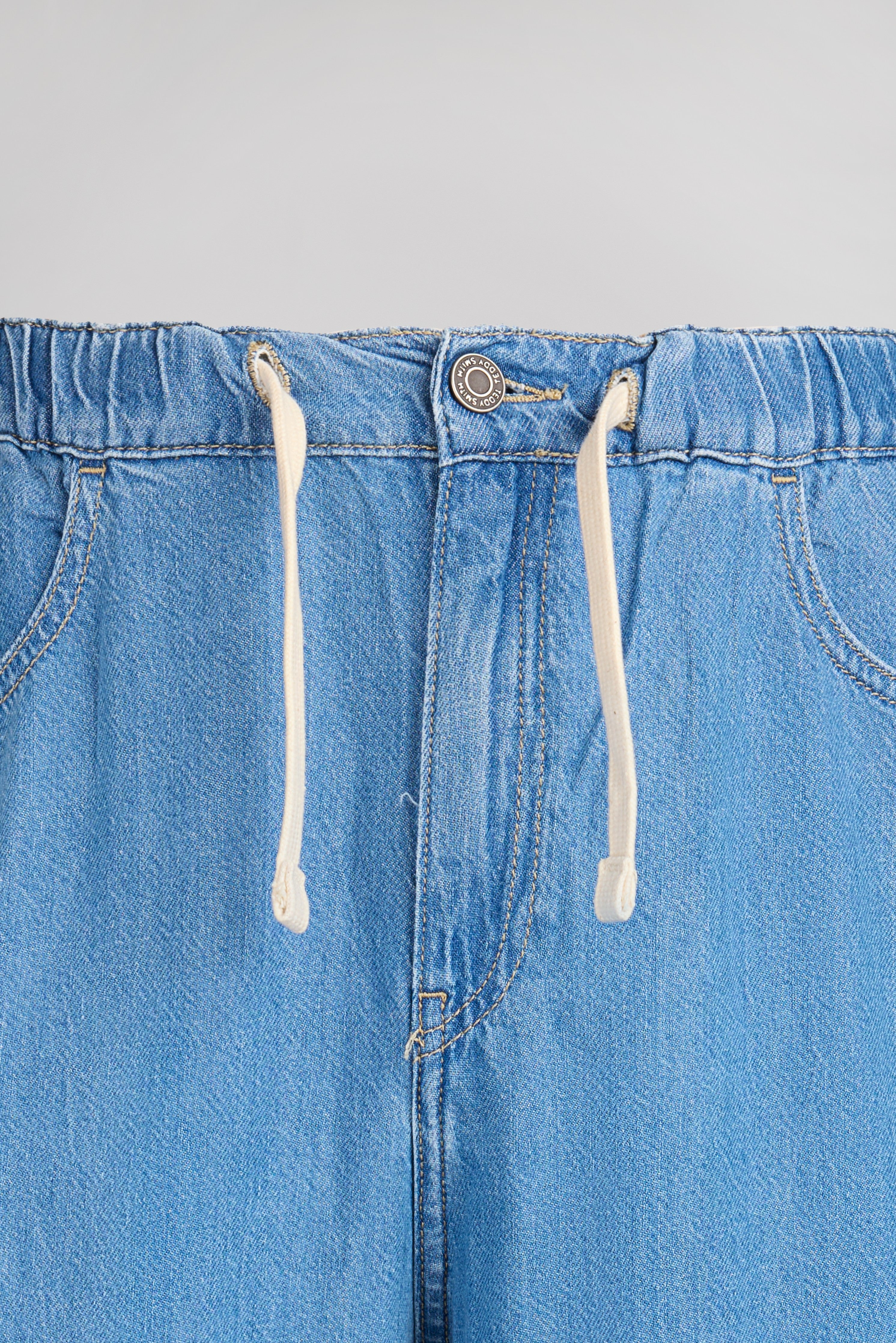 Teddy Smith P-Lily pantalon large indigo clair fluide