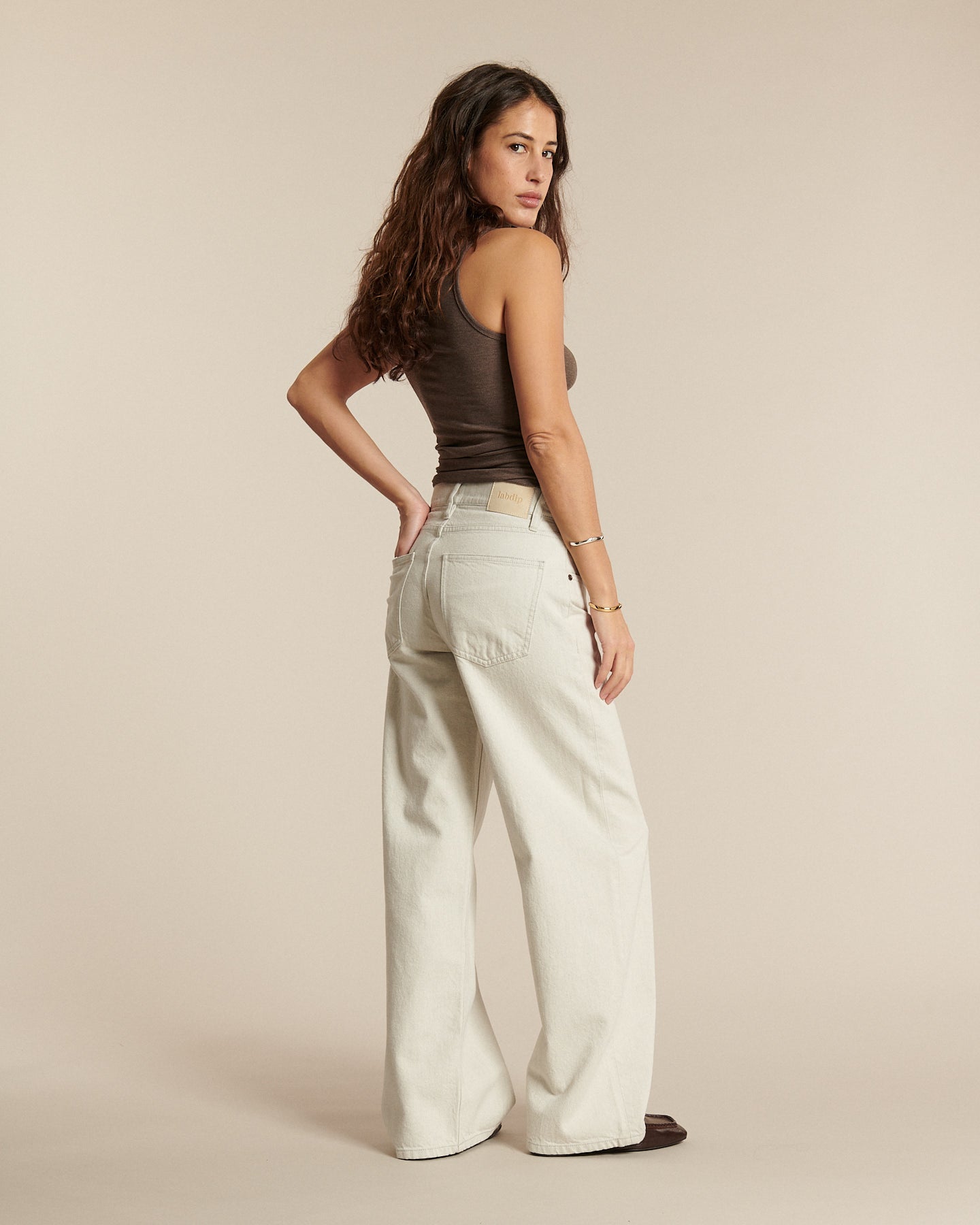 Labdip River Undyed Granit jean large écru 100% coton
