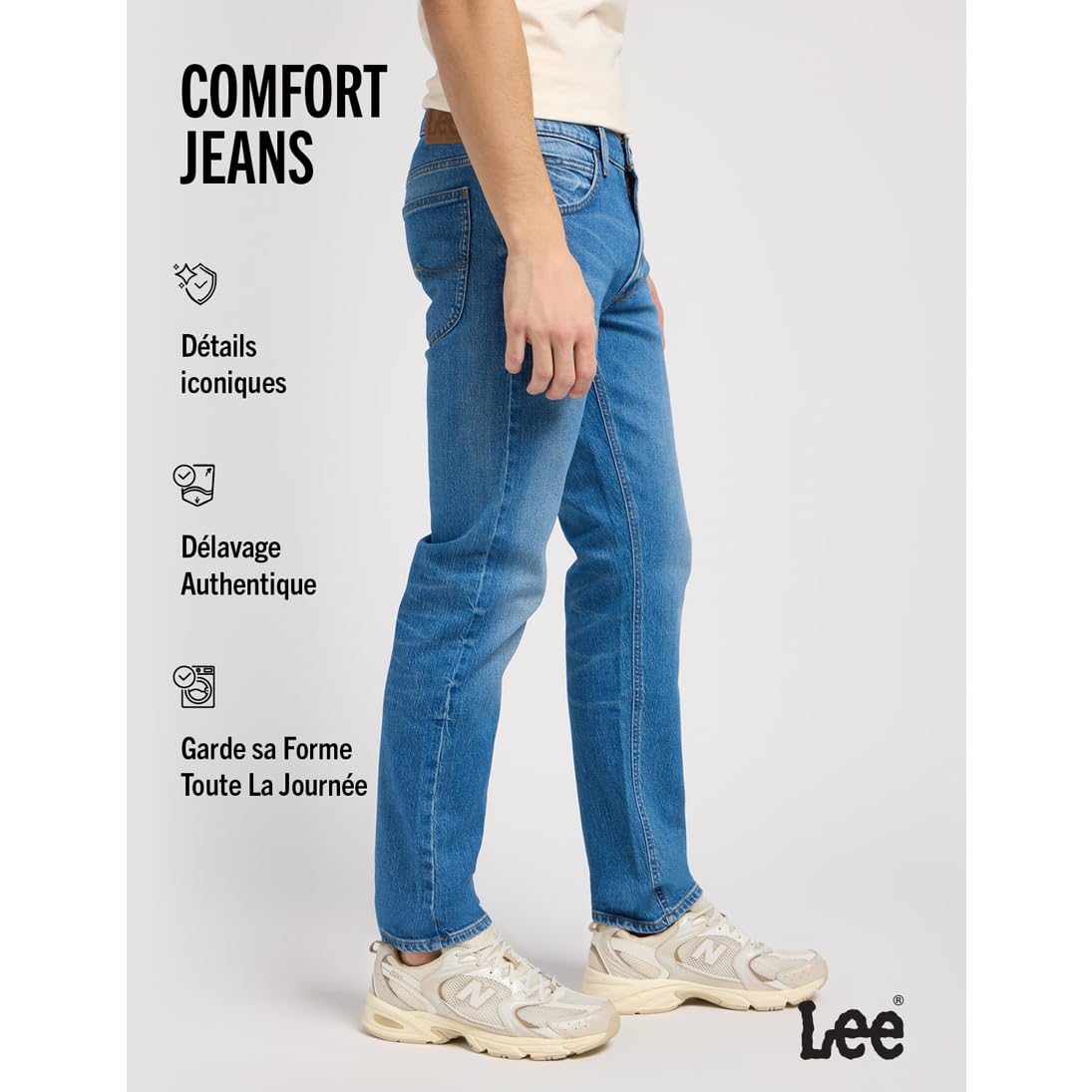 Lee Daren Zip Fly jean indigo vintage coupe droite