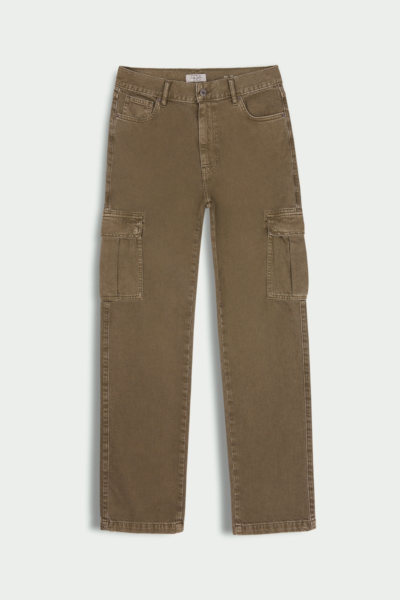 Teddy Smith P-Angel Cargo pantalon droit kaki femme