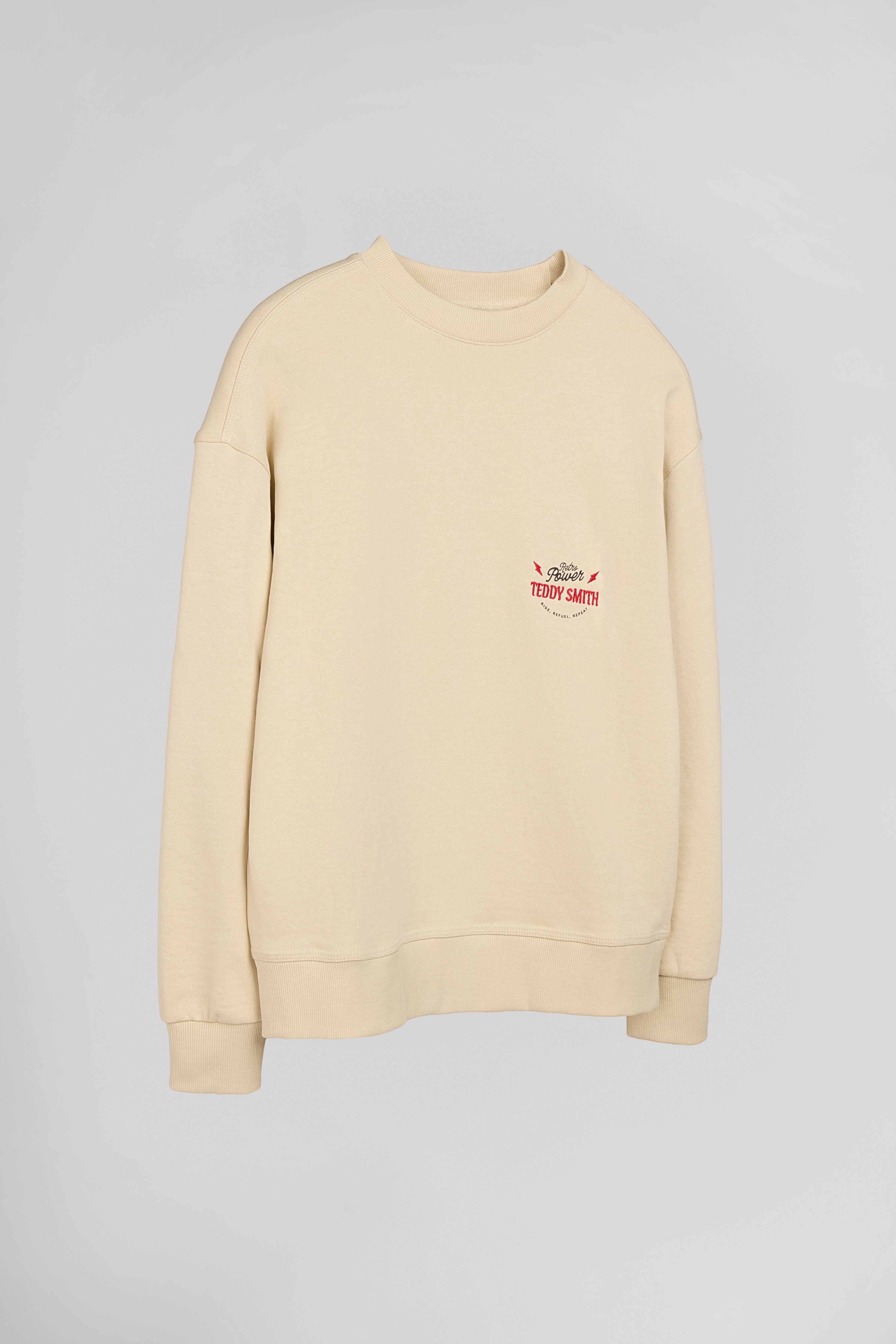 Teddy Smith S-Asha RC JR sweat enfant Beige Clair molleton