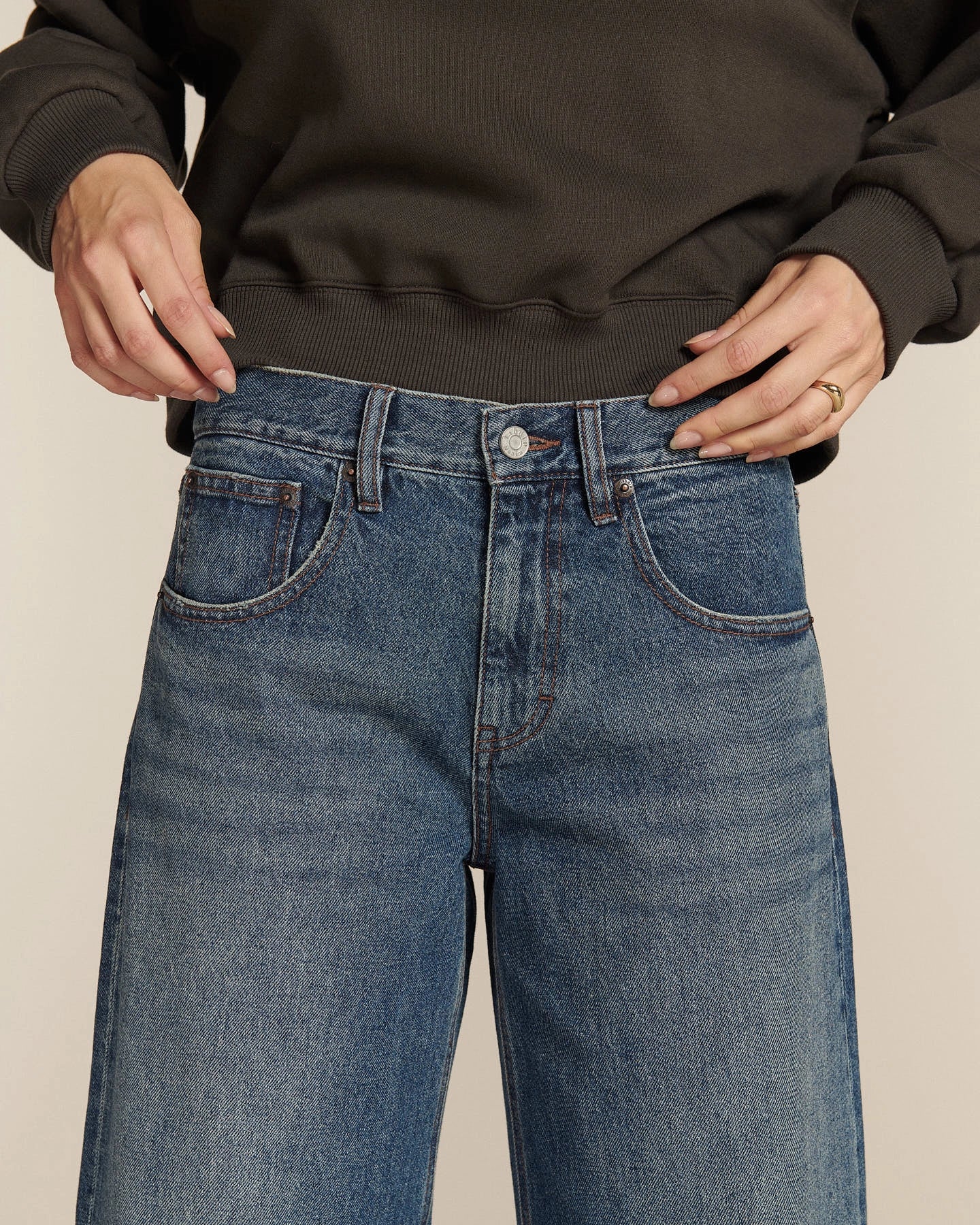 Labdip River Blue Stone jean large bleu indigo 100% coton