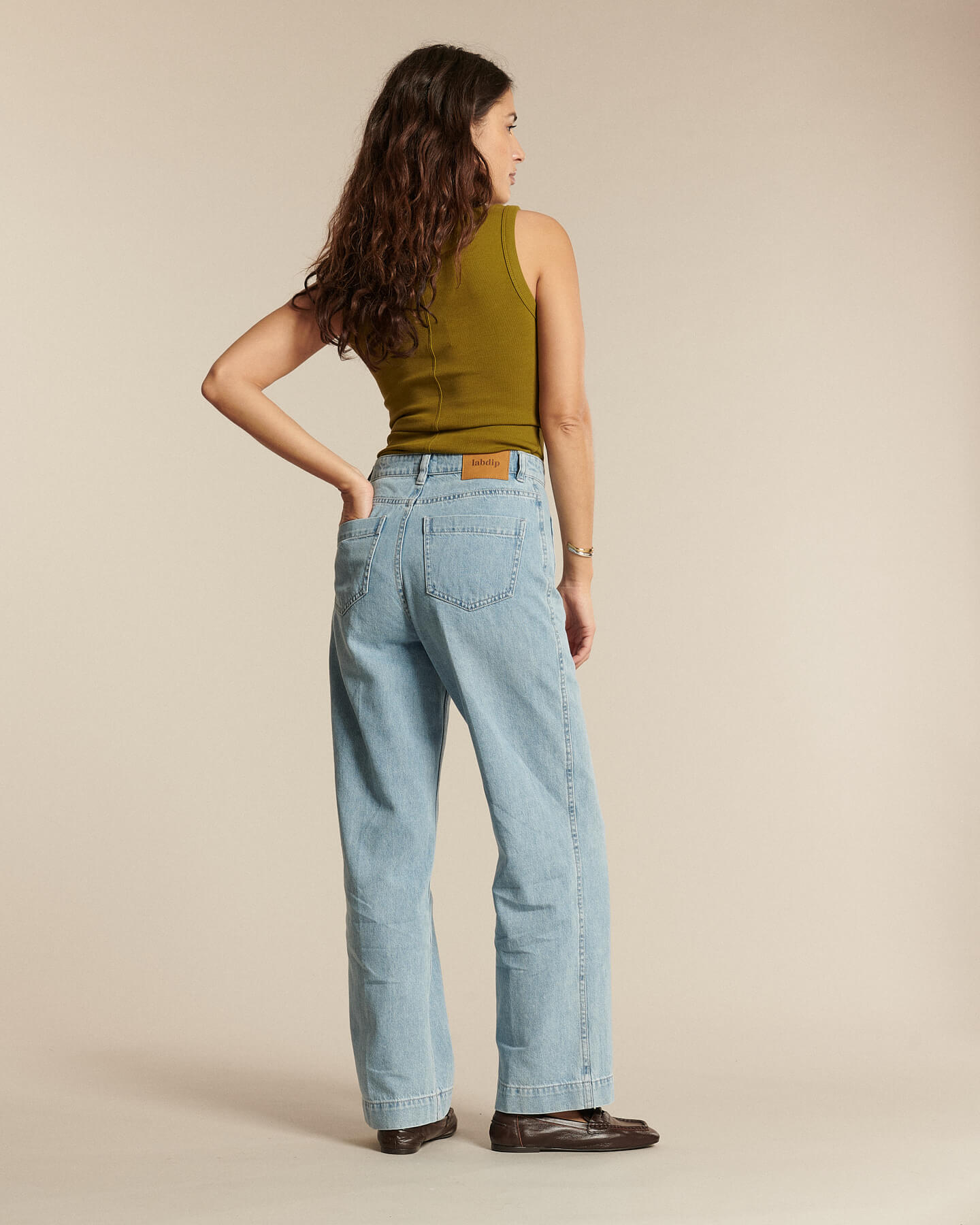 Labdip Samuel IN 09 jean taille haute dusty blue