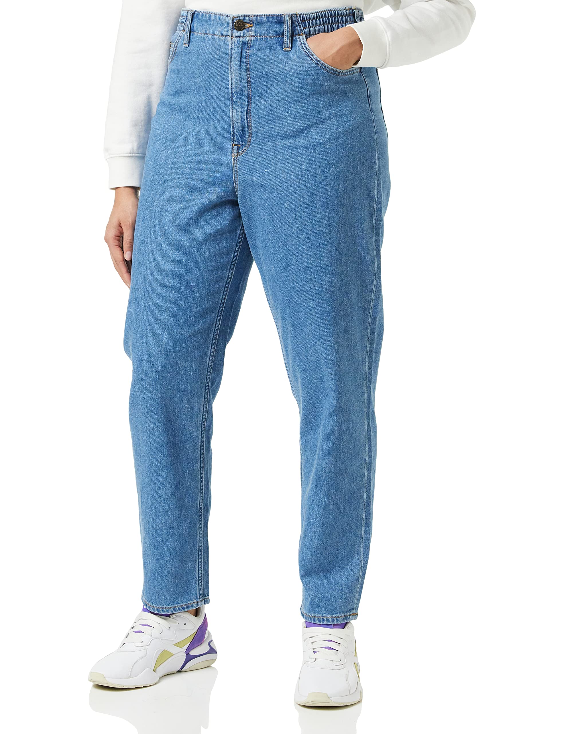 Lee Stella T jean femme élastiqué coupe droite